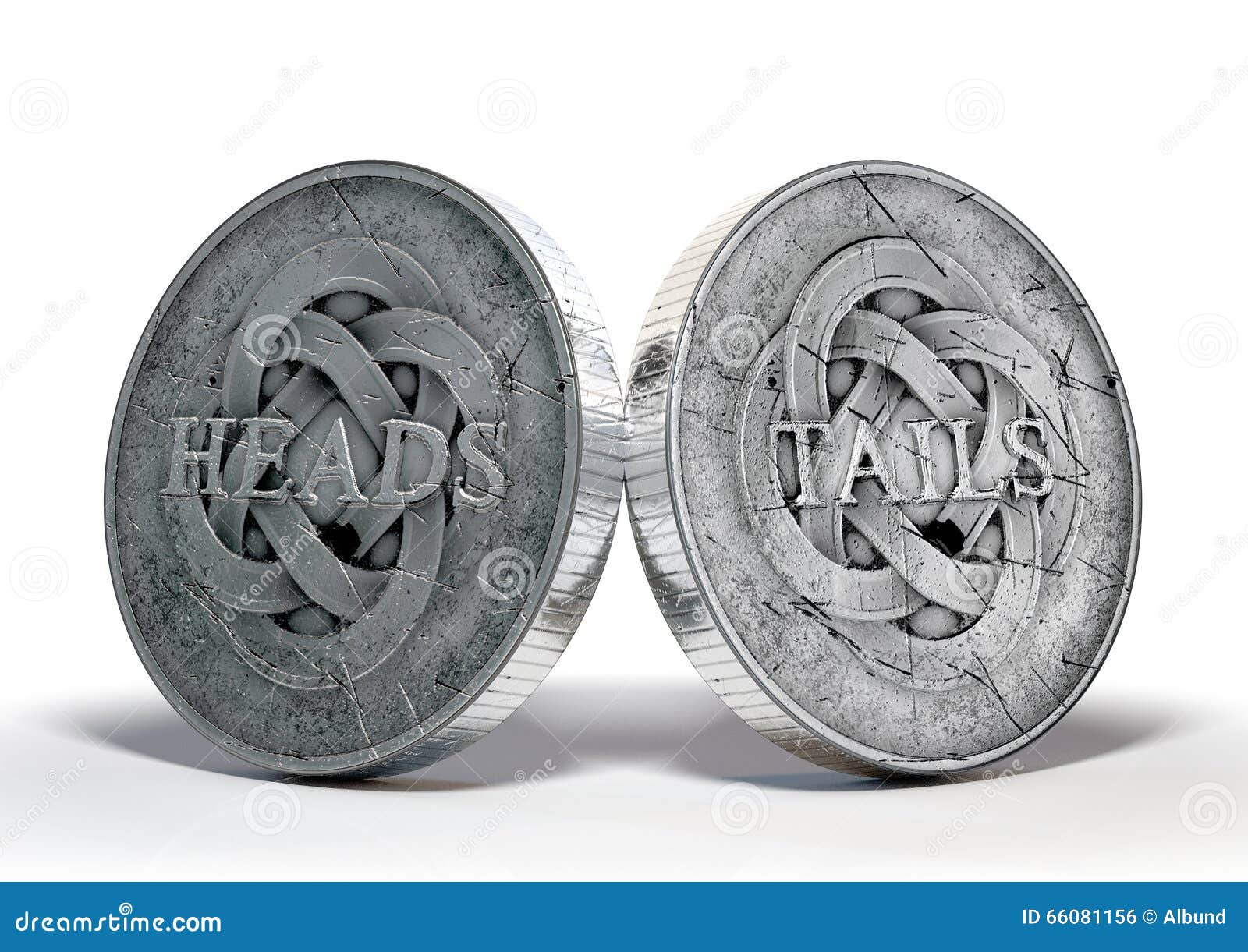 antique coins heads and tails