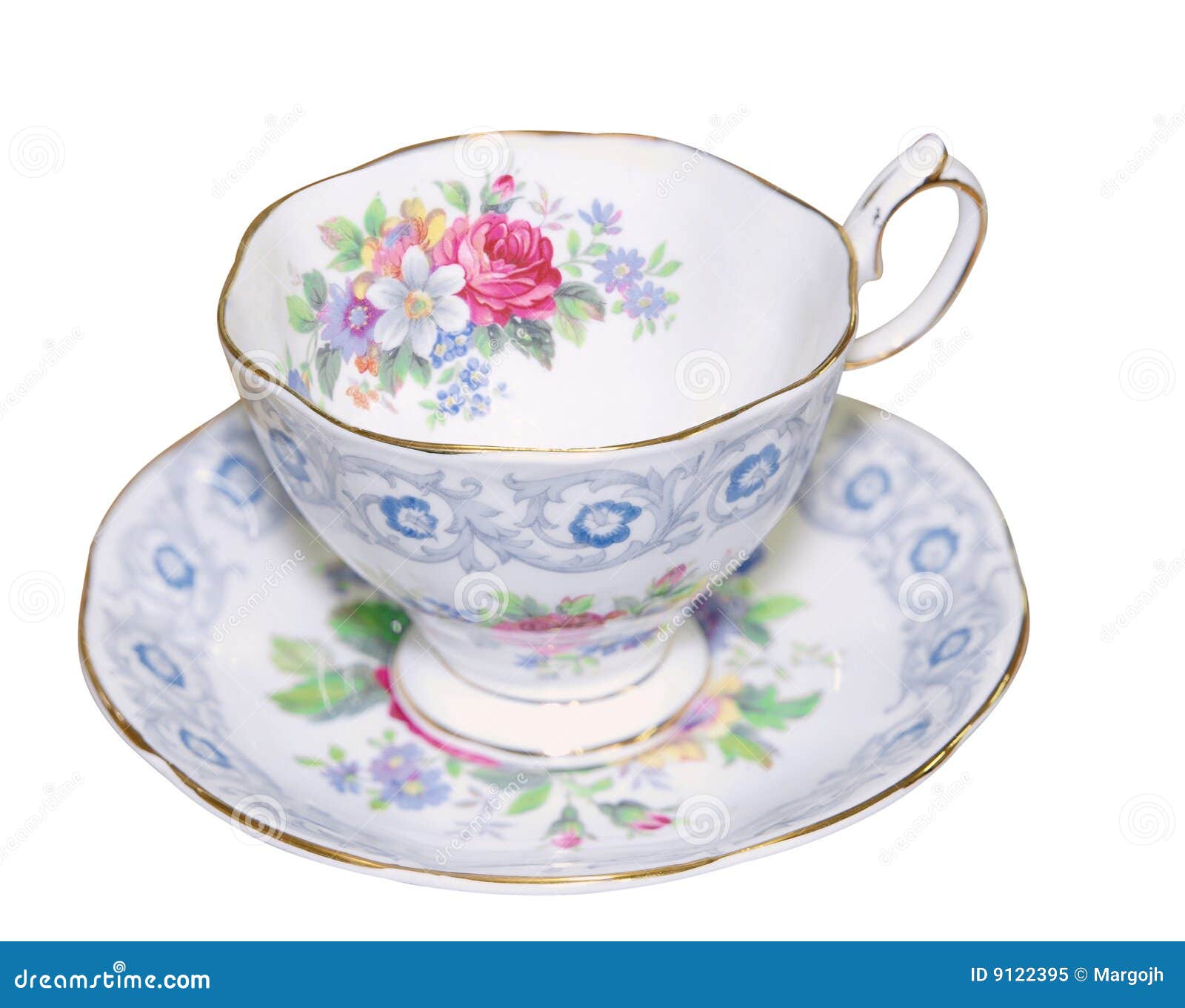 Antique Cup and Saucer stock image. Image of flower, ceramics 9122395