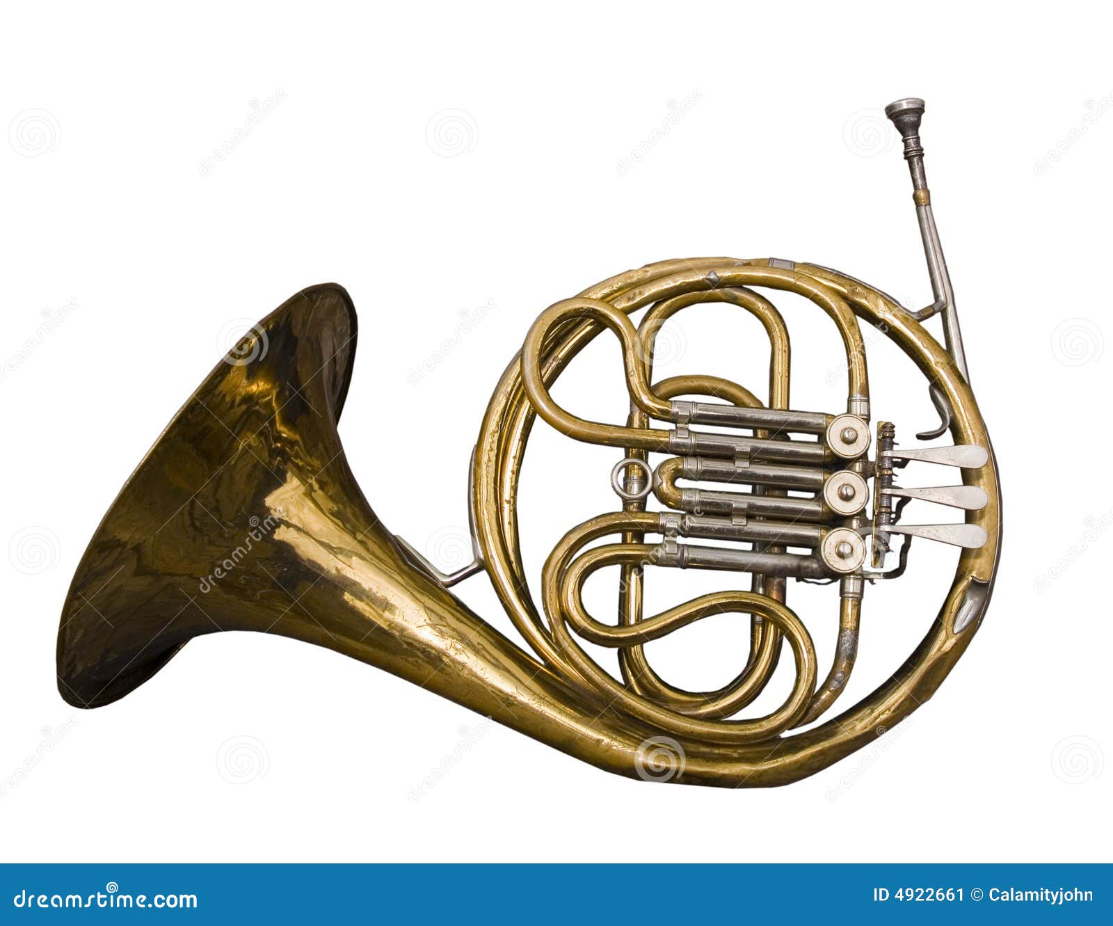 antique dented french horn