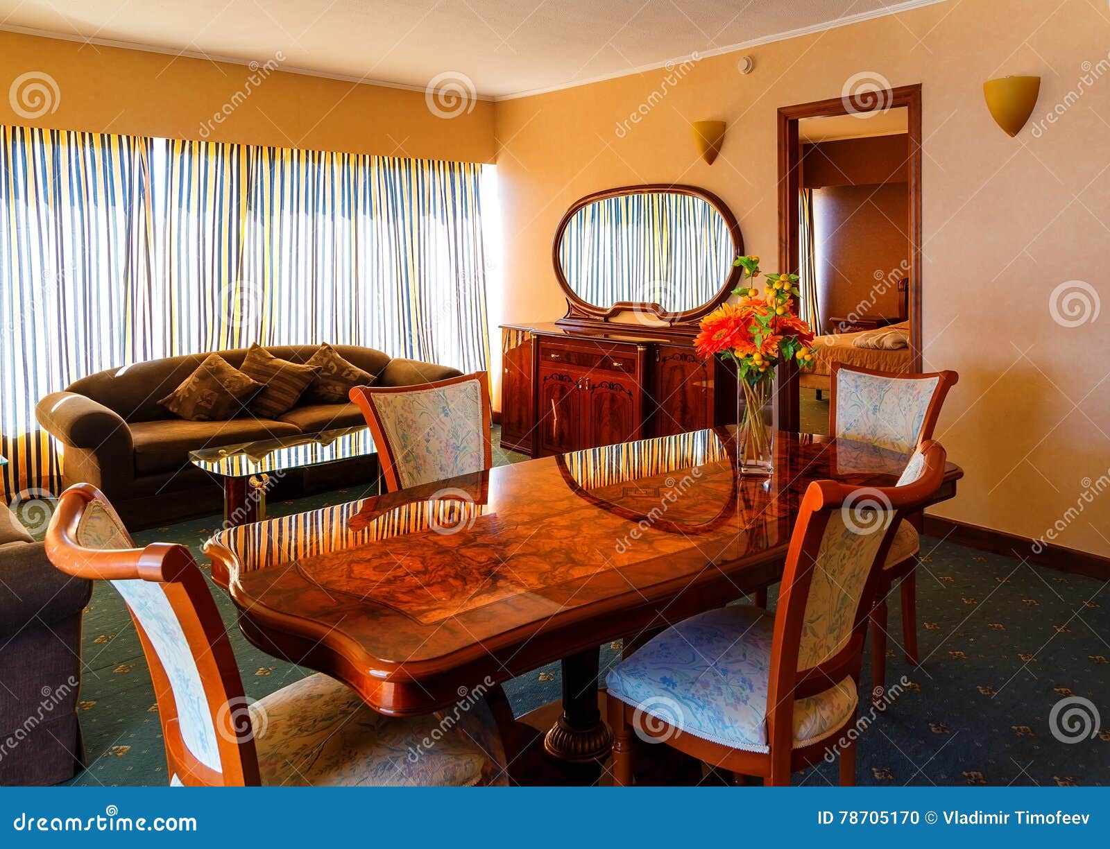 Antique Desk in the Luxury Hotel Room Stock Photo Image of home