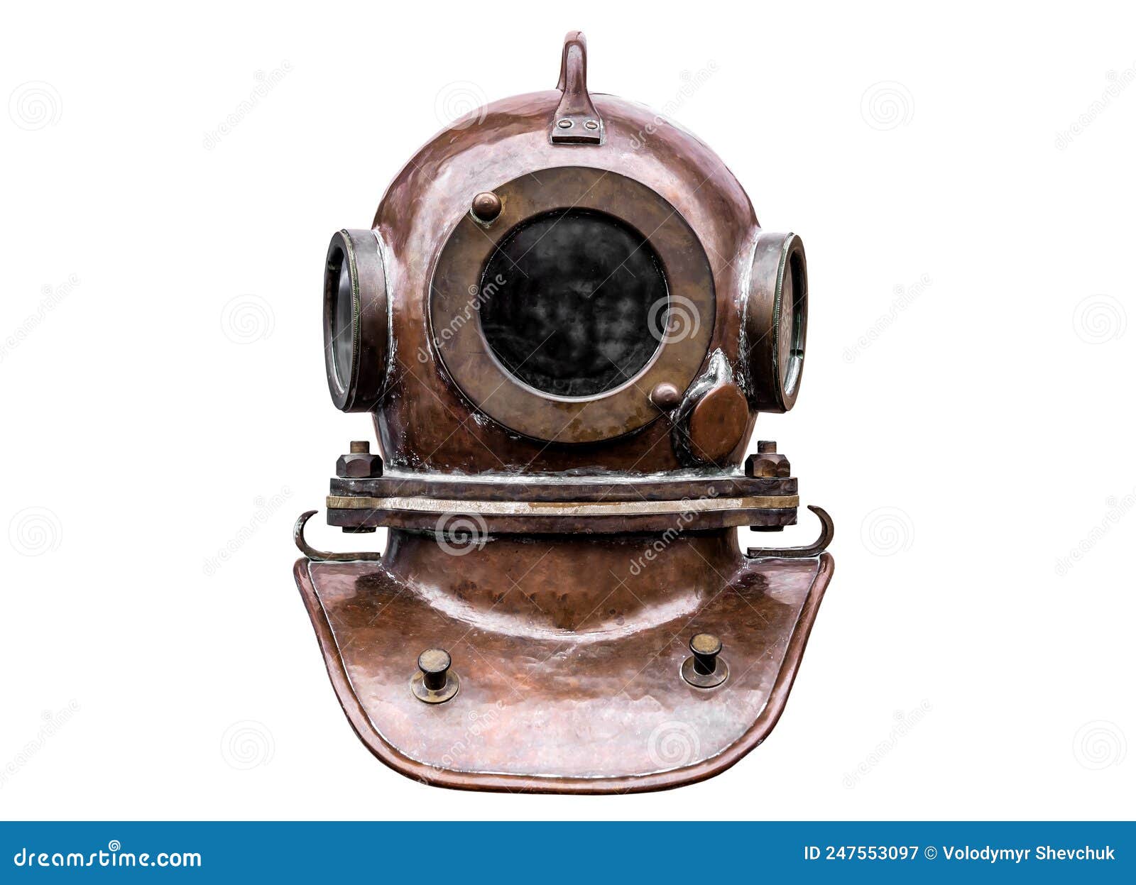 Antique Diving Equipment Helmet on White Stock Image Image of aquatic