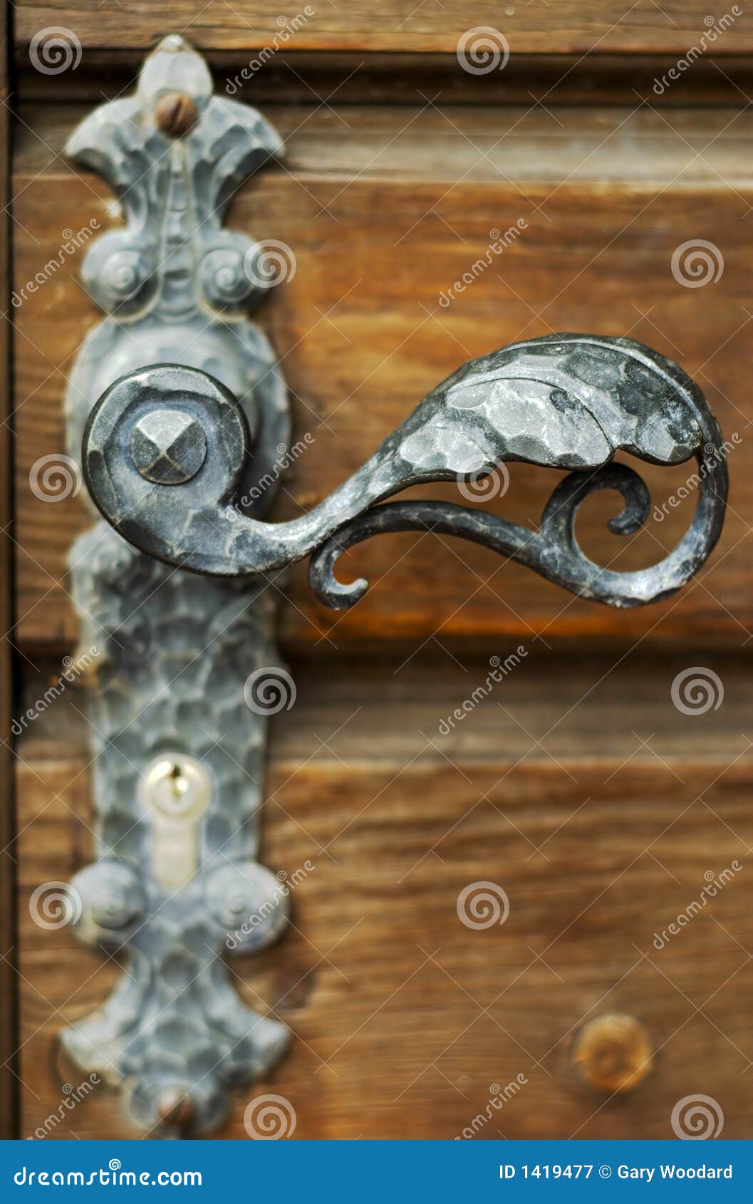 Antique Door Handle stock image. Image of handle, worn 1419477
