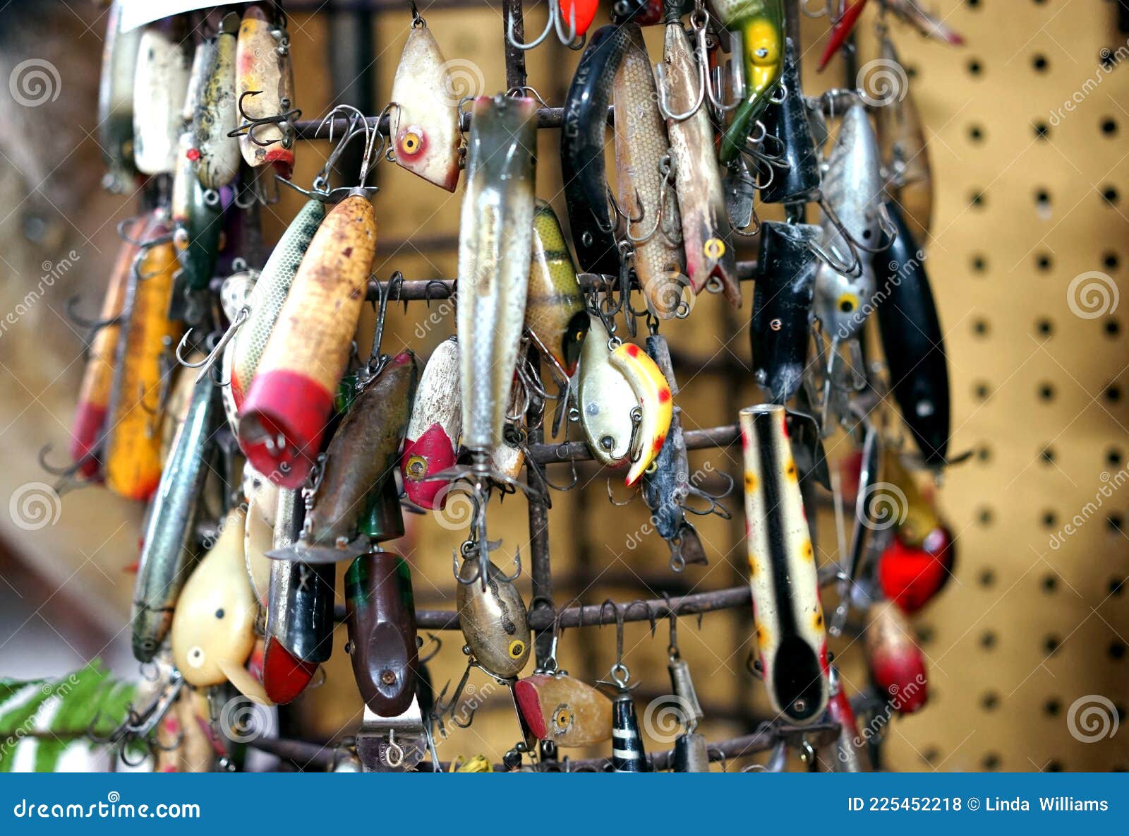 Antique Fishing Lures are Valuable To Collectors Stock Photo