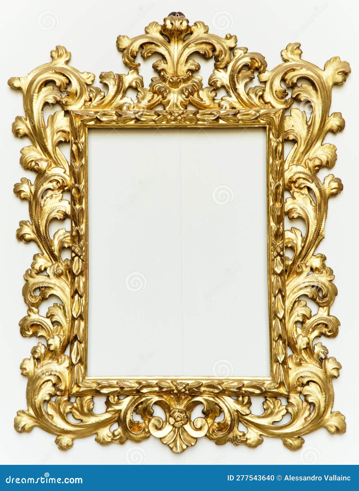 Antique Frame Decorated with Gold Leaf Stock Photo Image of gilt