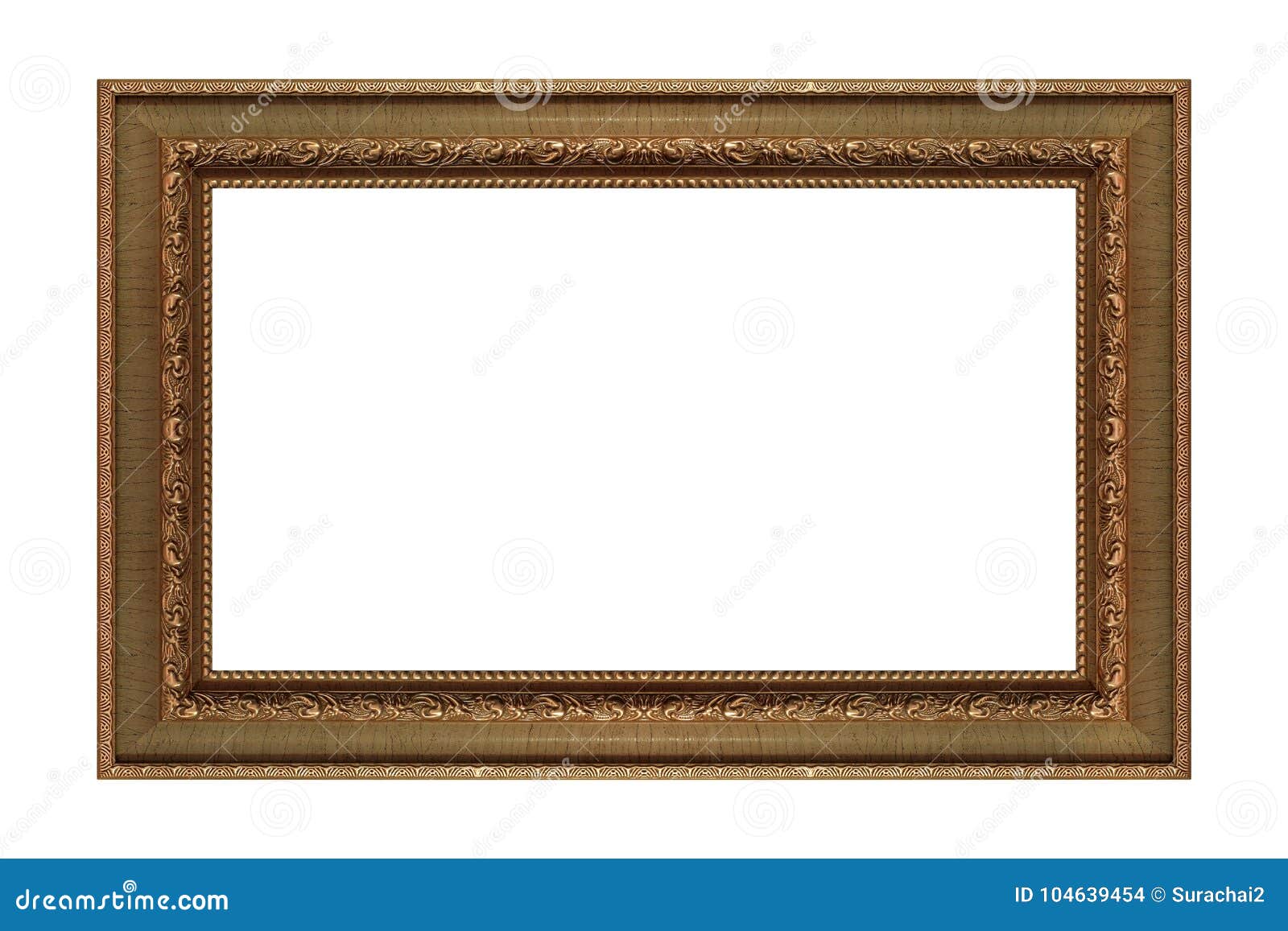 Antique Frame Isolated on White Stock Photo Image of retro, style