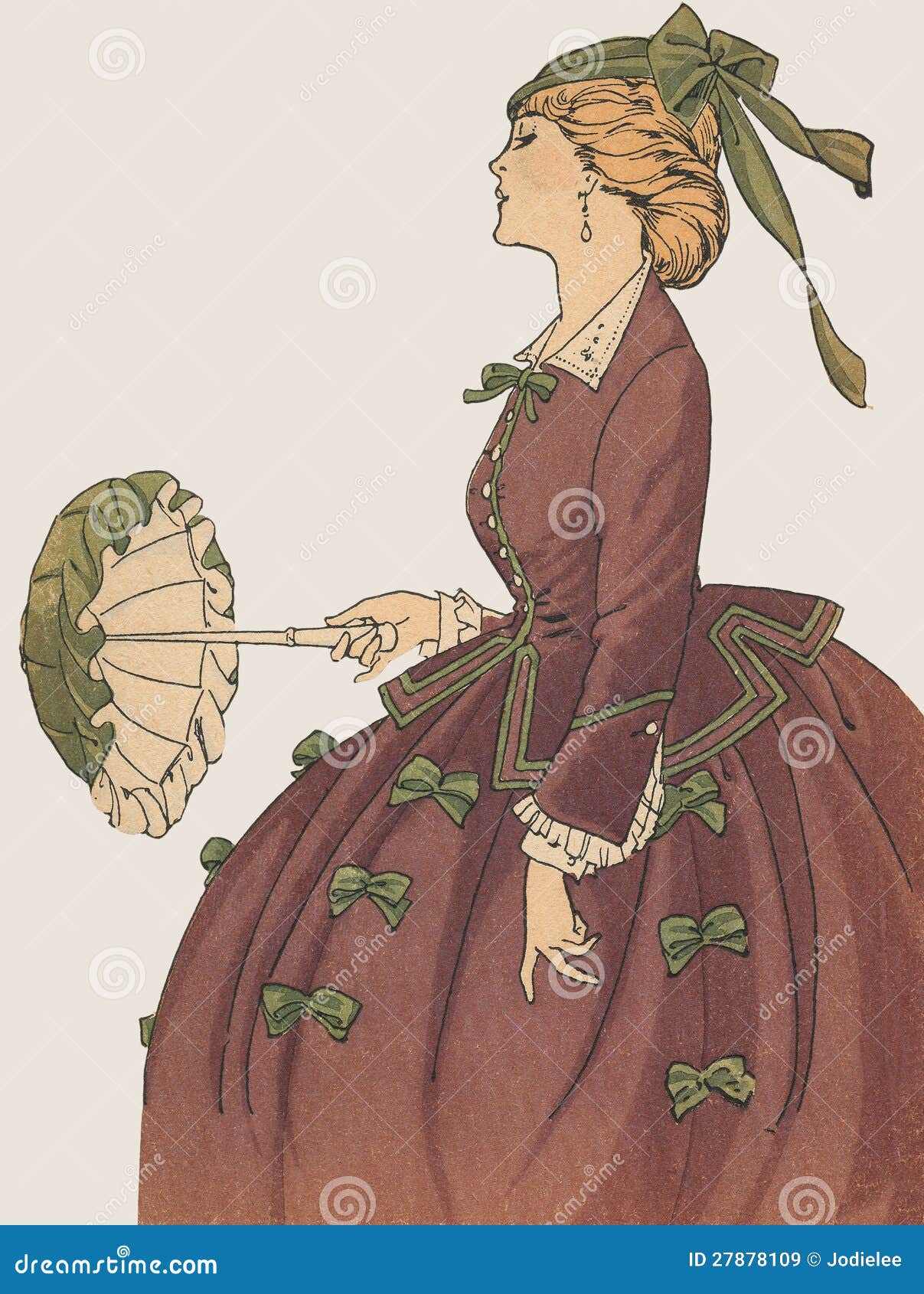 antique french fashion plate la mode feminine