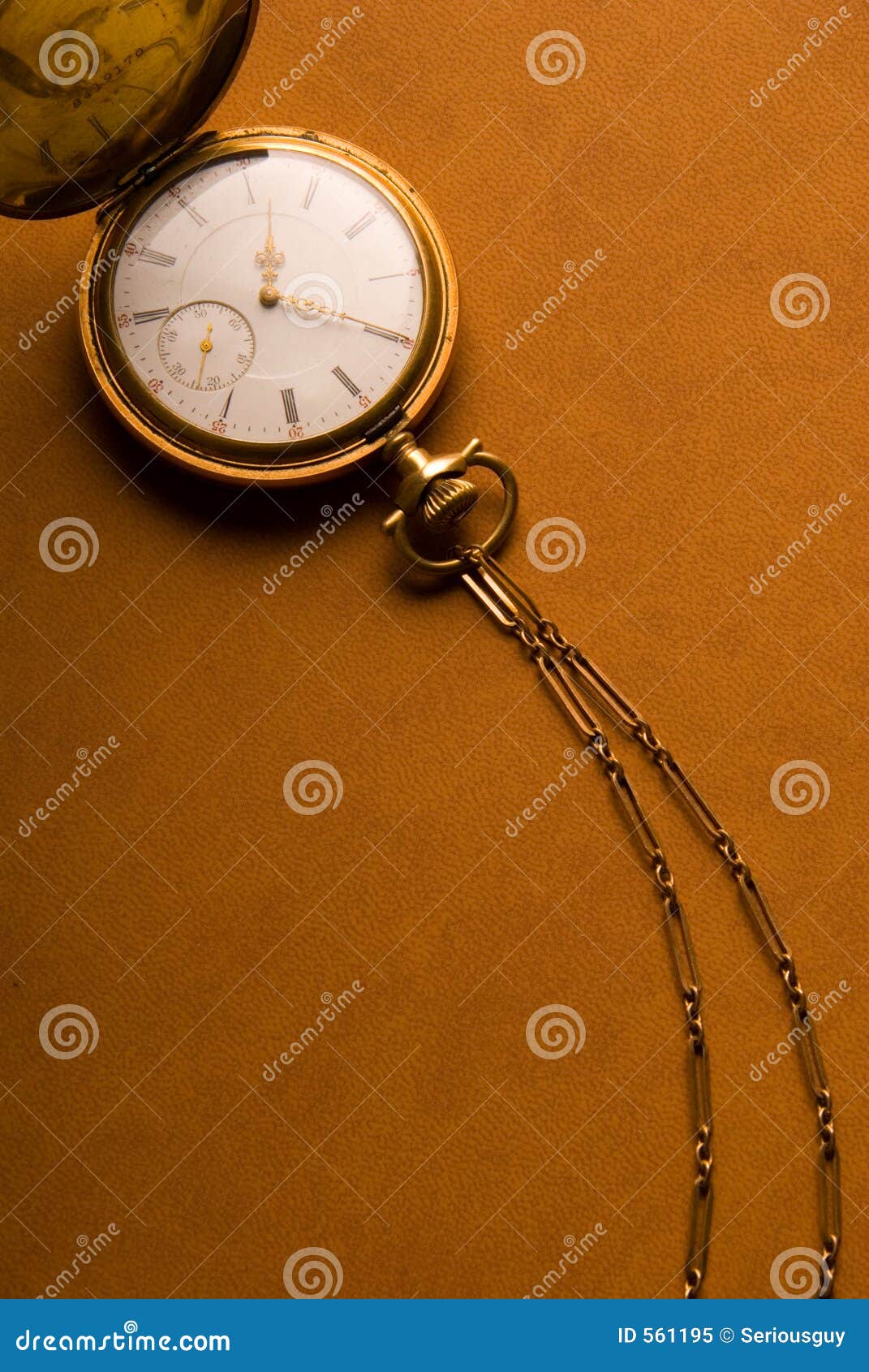 Antique Gold Pocket Watch and Chain Stock Image Image of rich