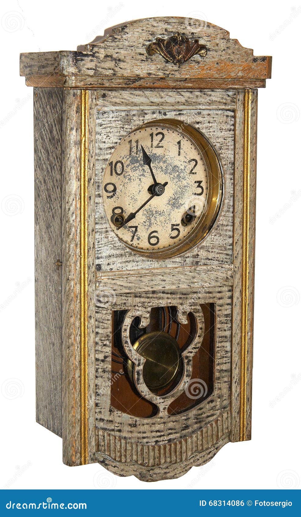 Antique golden wall clocks stock photo. Image of carving 68314086