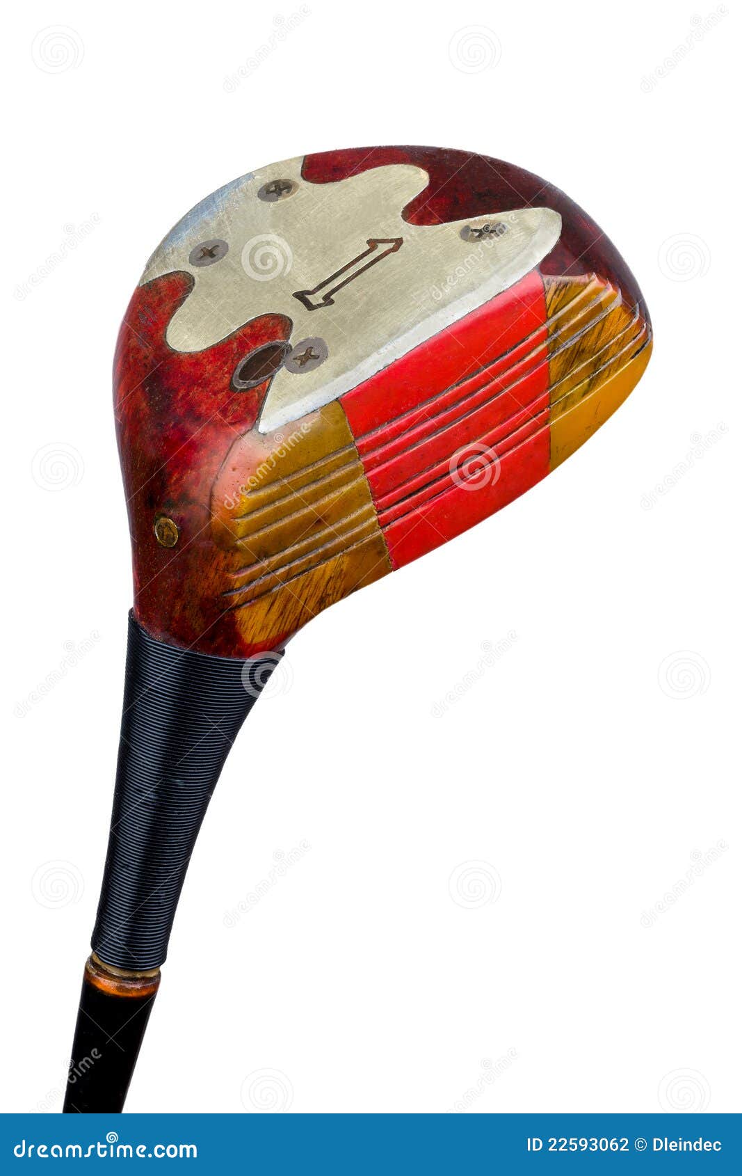 An antique golf driver stock photo. Image of face, leisure 22593062