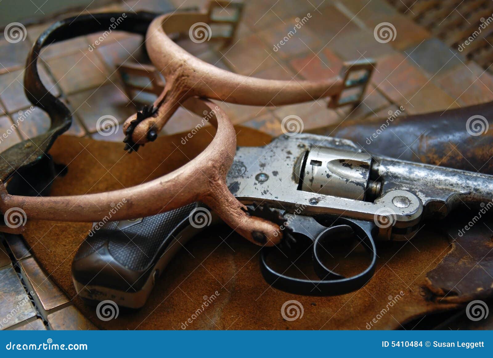 Antique/Gun,Holster,Spurs stock photo. Image of cowboy 5410484