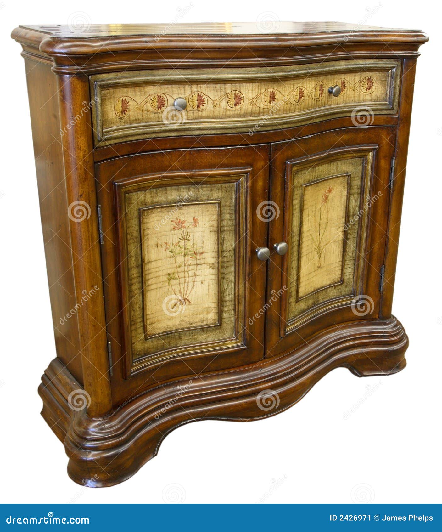 Antique Hand Painted Stock Image Image of console, painted