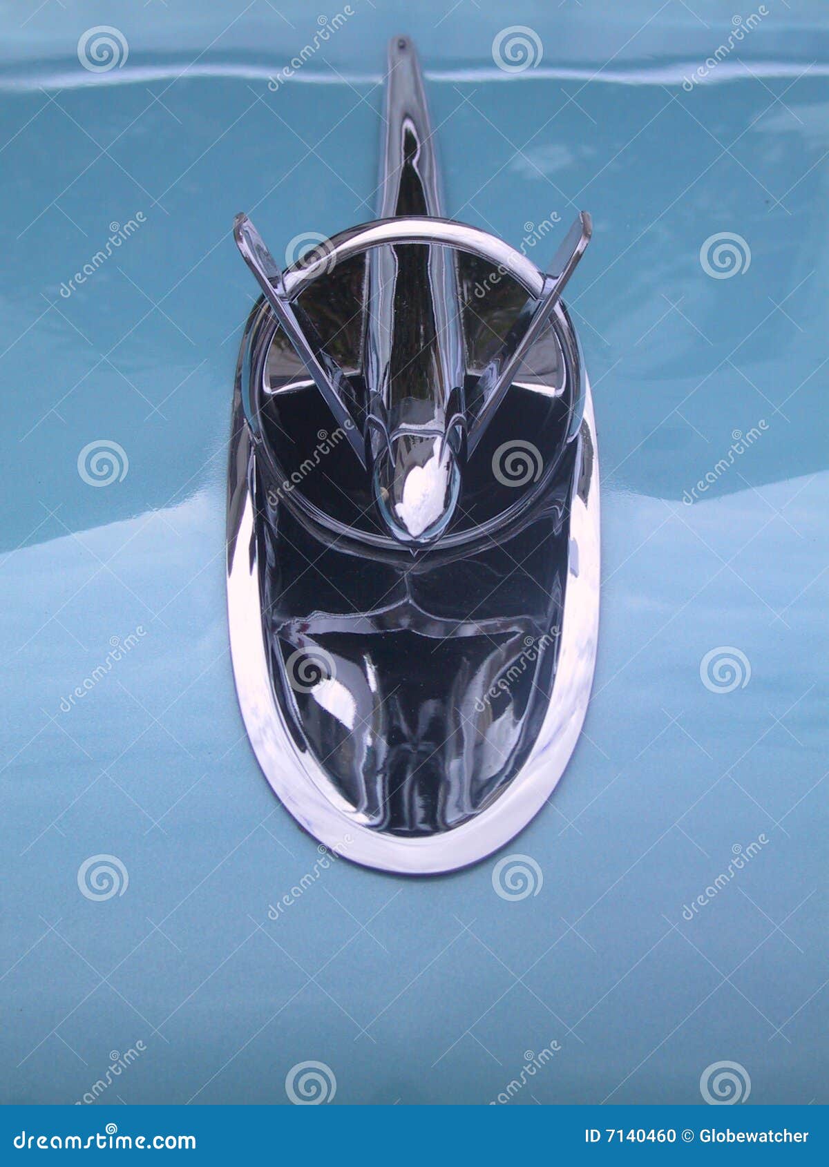 Antique Hood Ornament on Car Stock Photo - Image of automobile