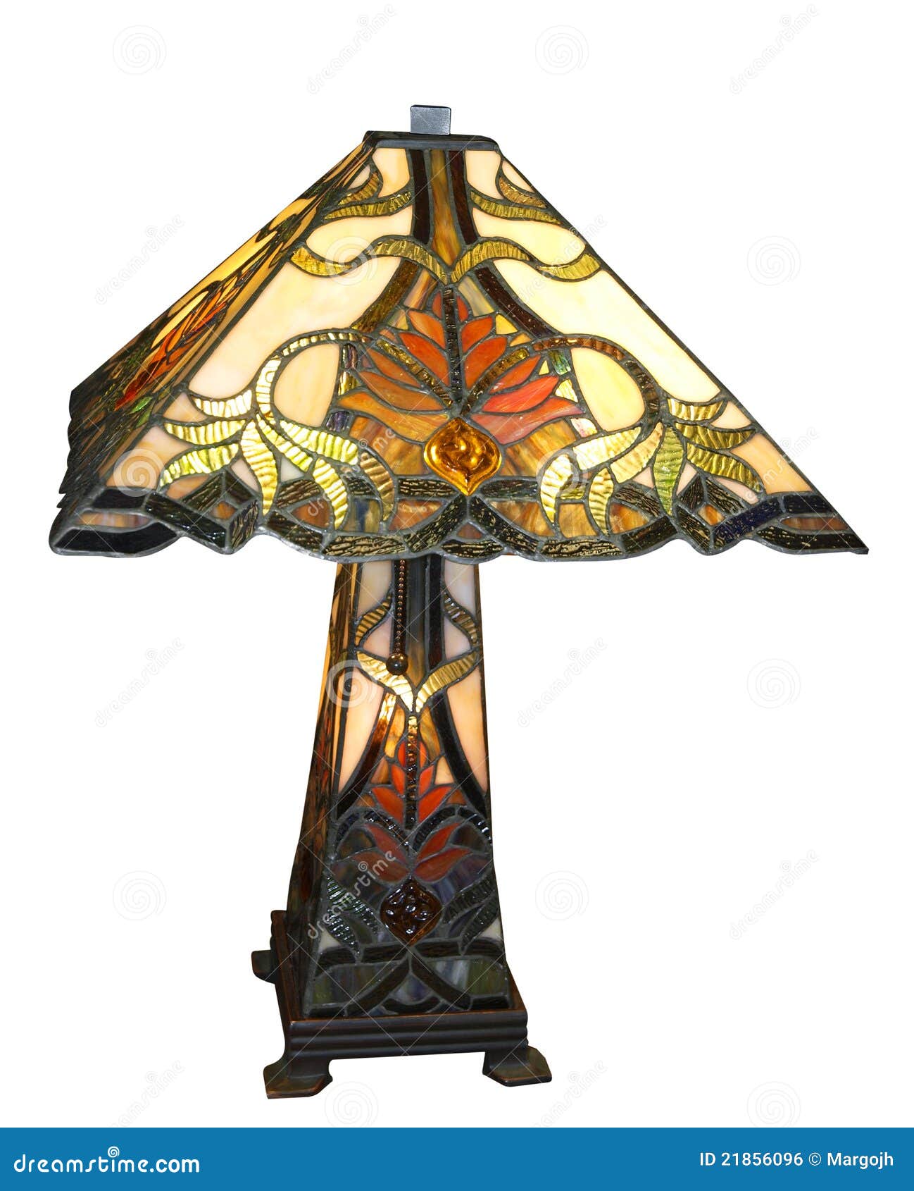 Antique Leadlight Lamp stock photo. Image of isolated 21856096