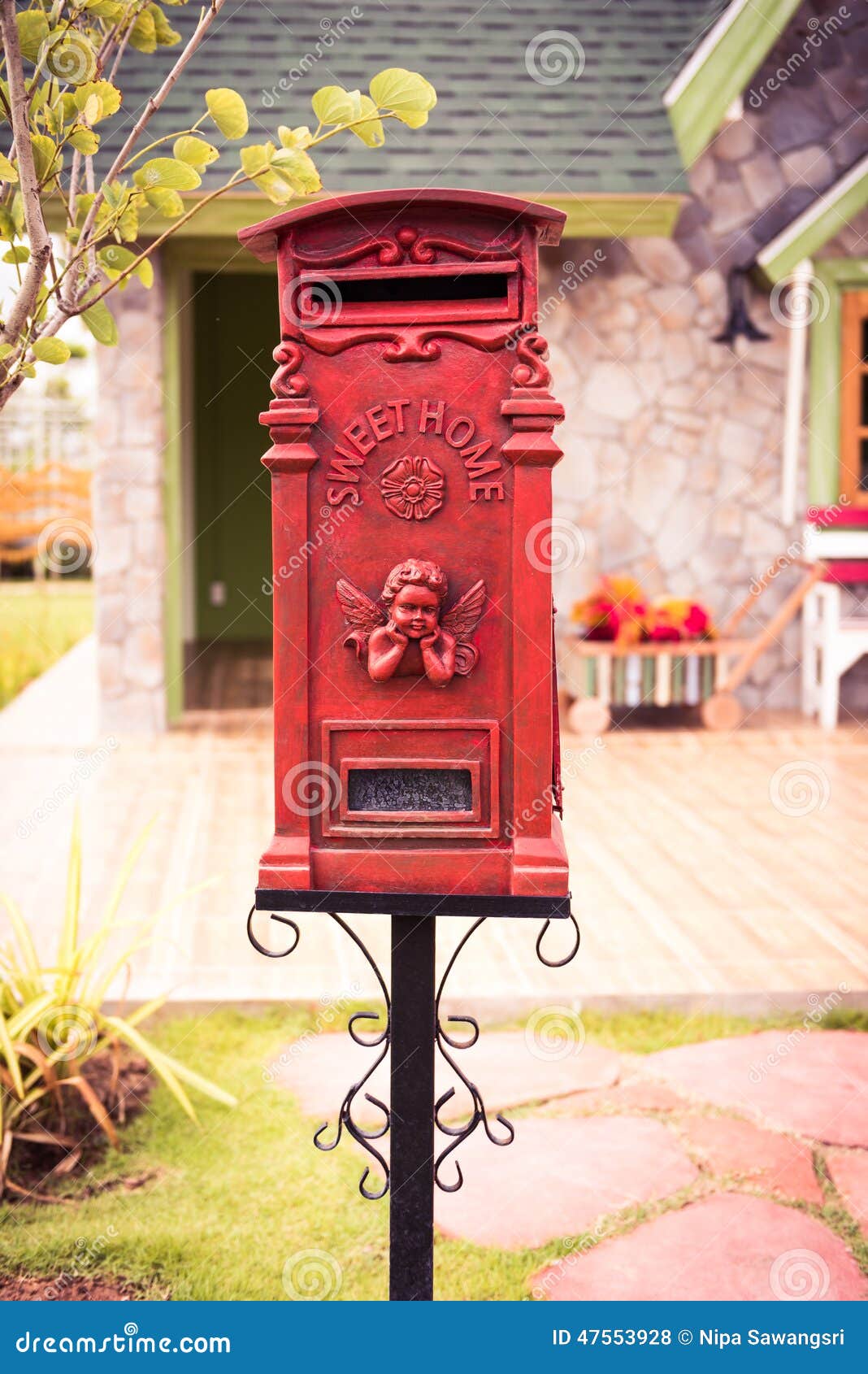 The Antique Mailbox stock photo. Image of ancient, container 47553928