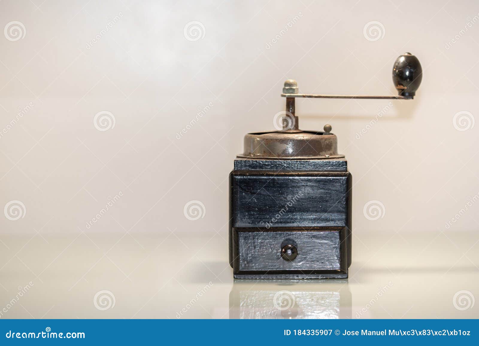 Antique Manual Coffee Grinder Stock Image Image of vintage, drawer