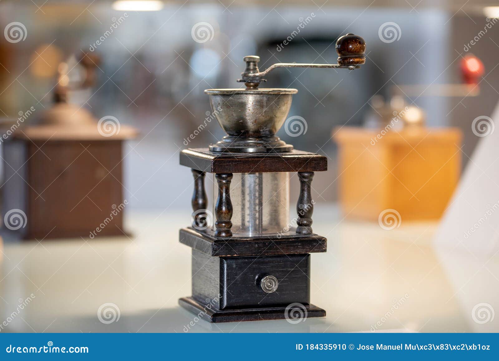 Antique Manual Coffee Grinder Stock Photo Image of coffee, grinder