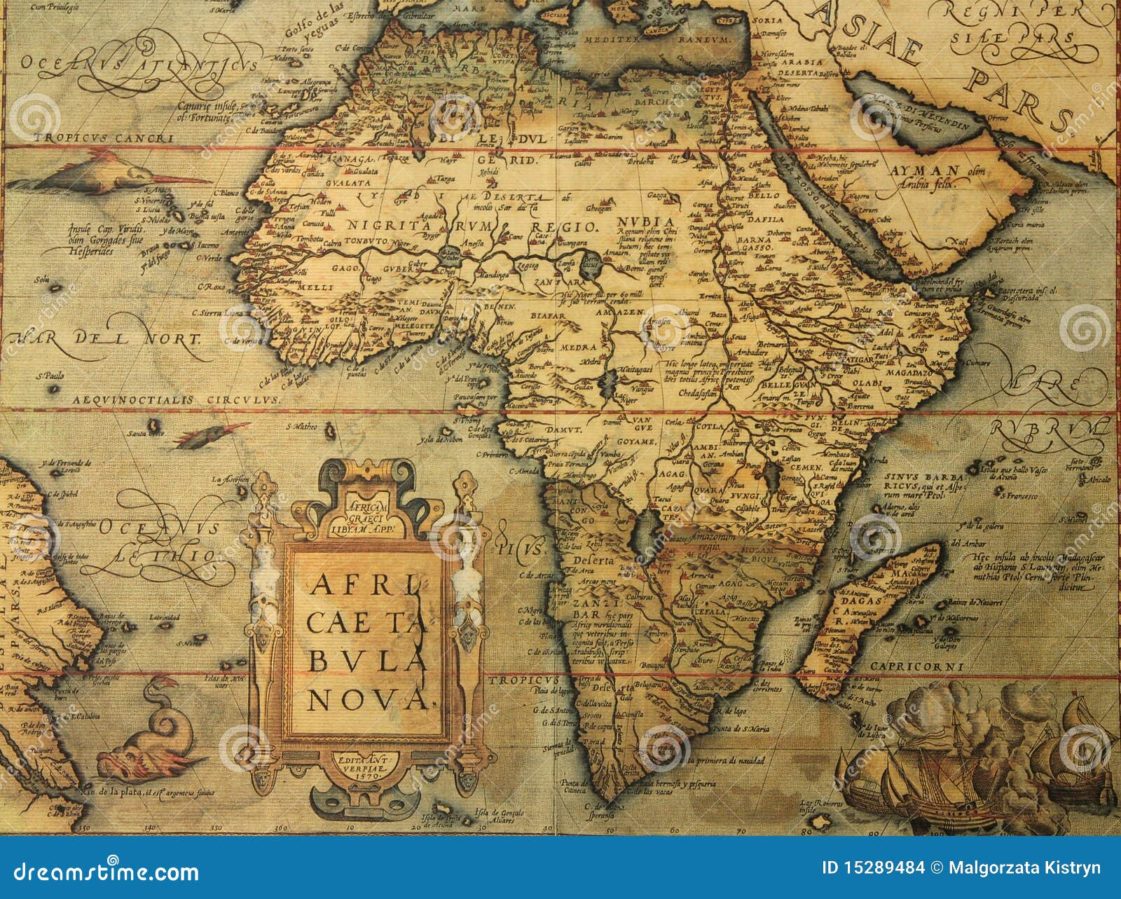 antique map of africa