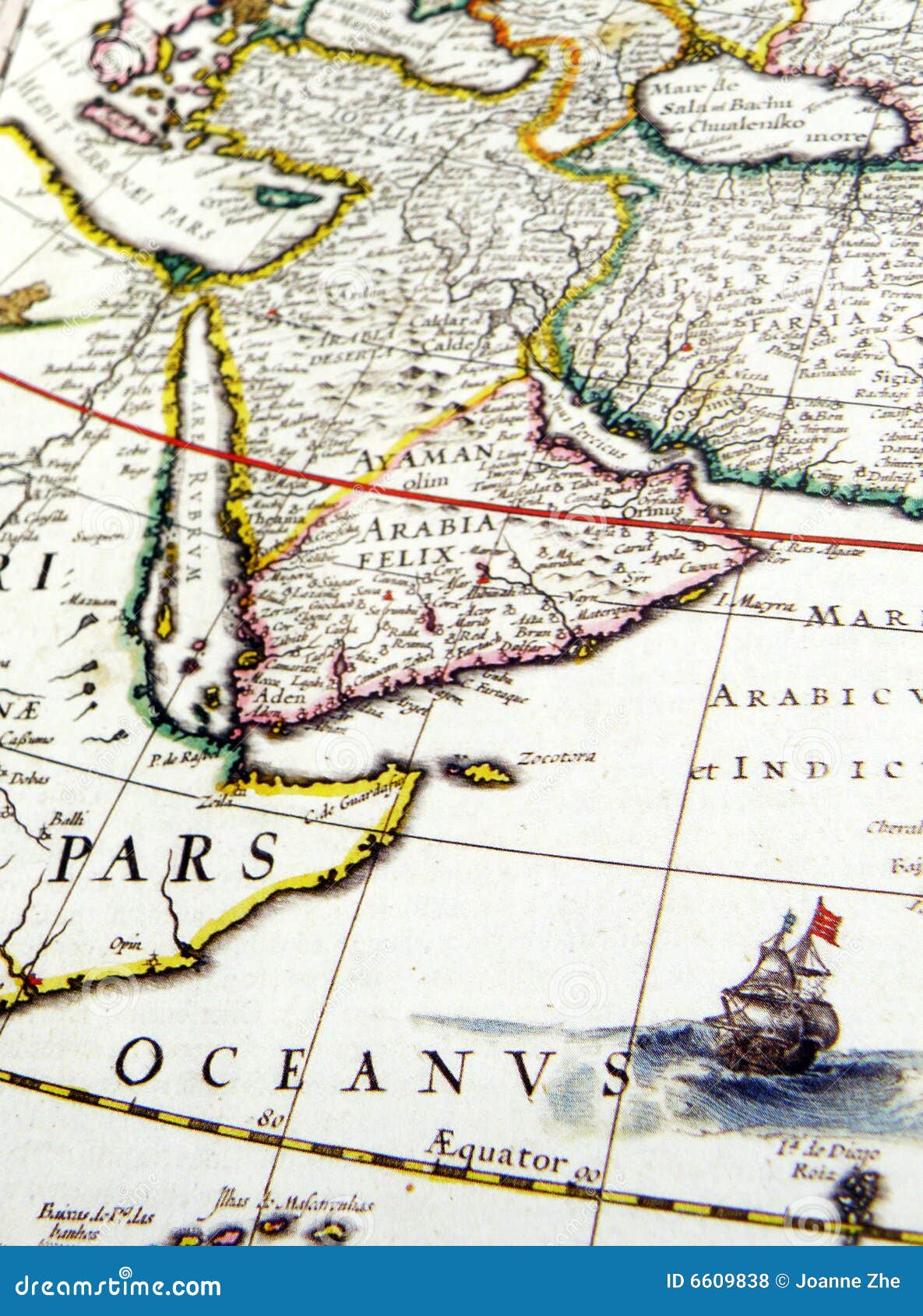 antique map of arabia
