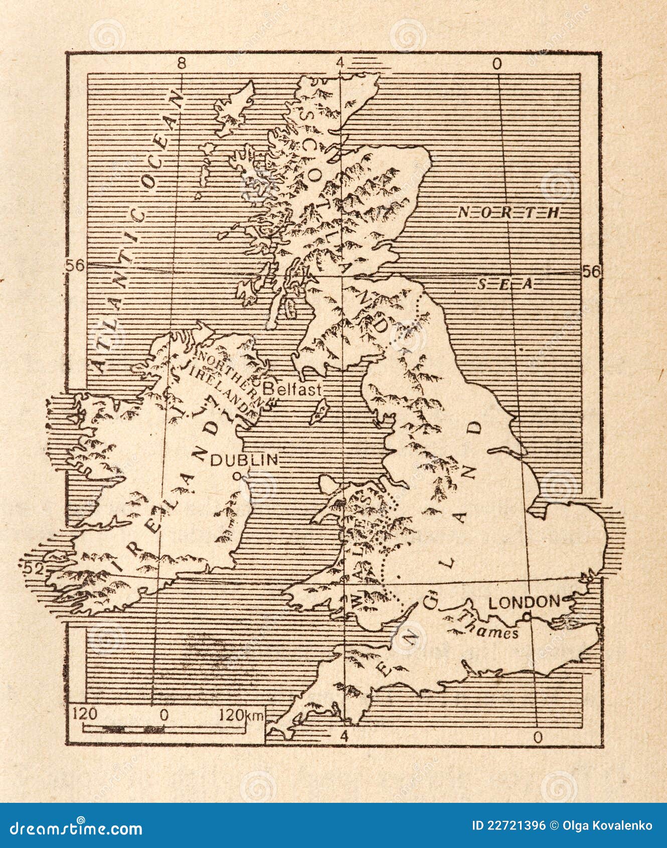 antique map of britain