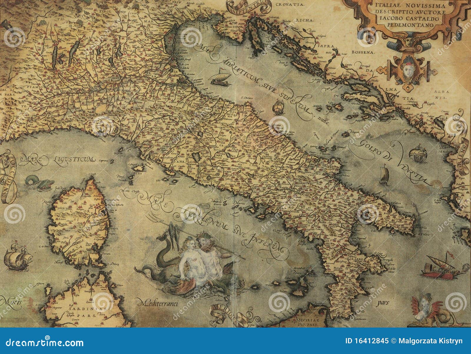 Old World Italy Map