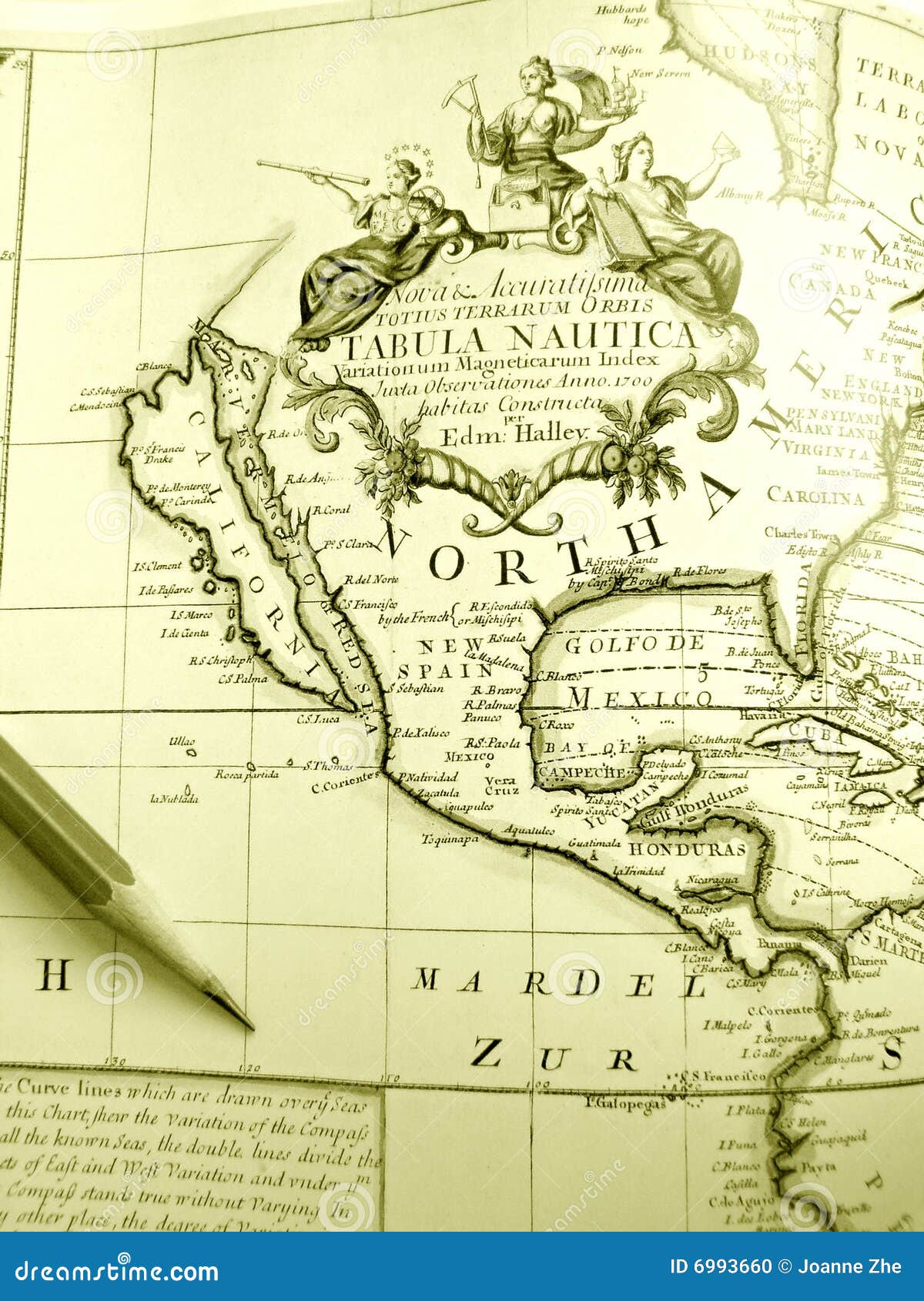 antique map of north america