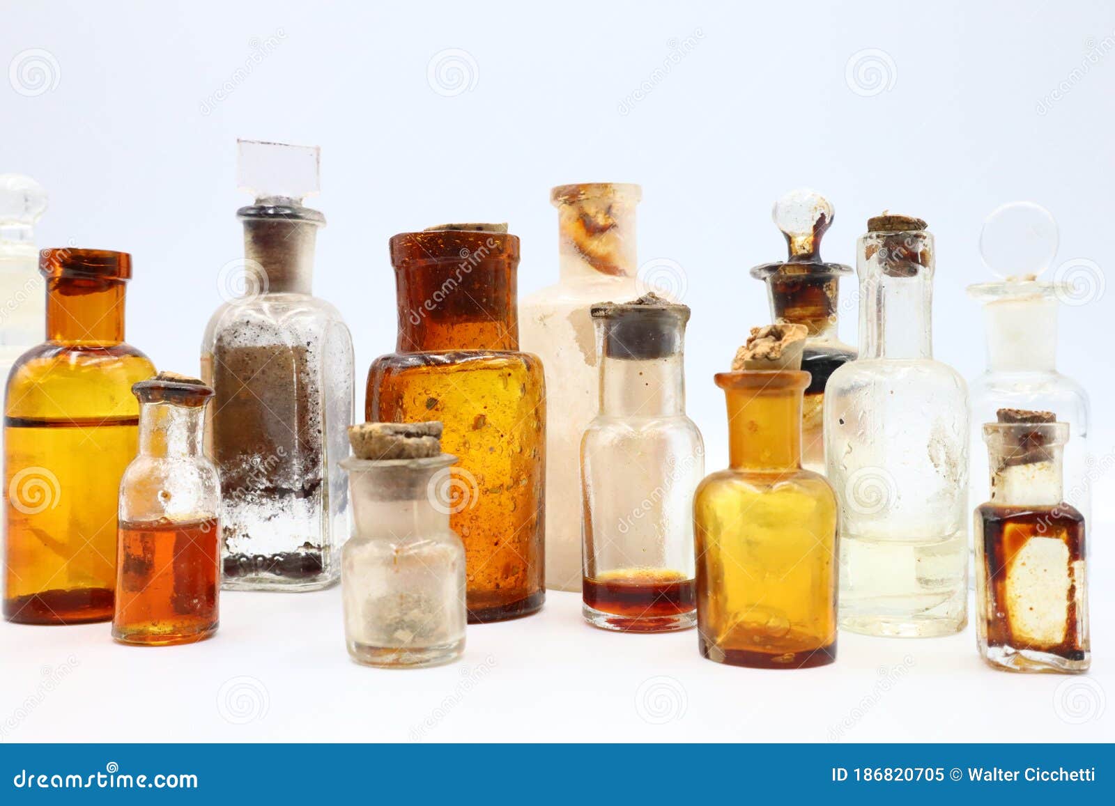 Antique Medicine Bottles, 1800s Victorian Era Stock Image Image of