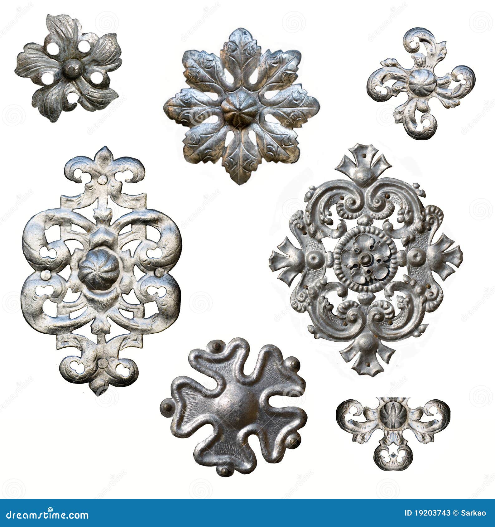 Antique metal decorations stock image. Image of baroque 19203743
