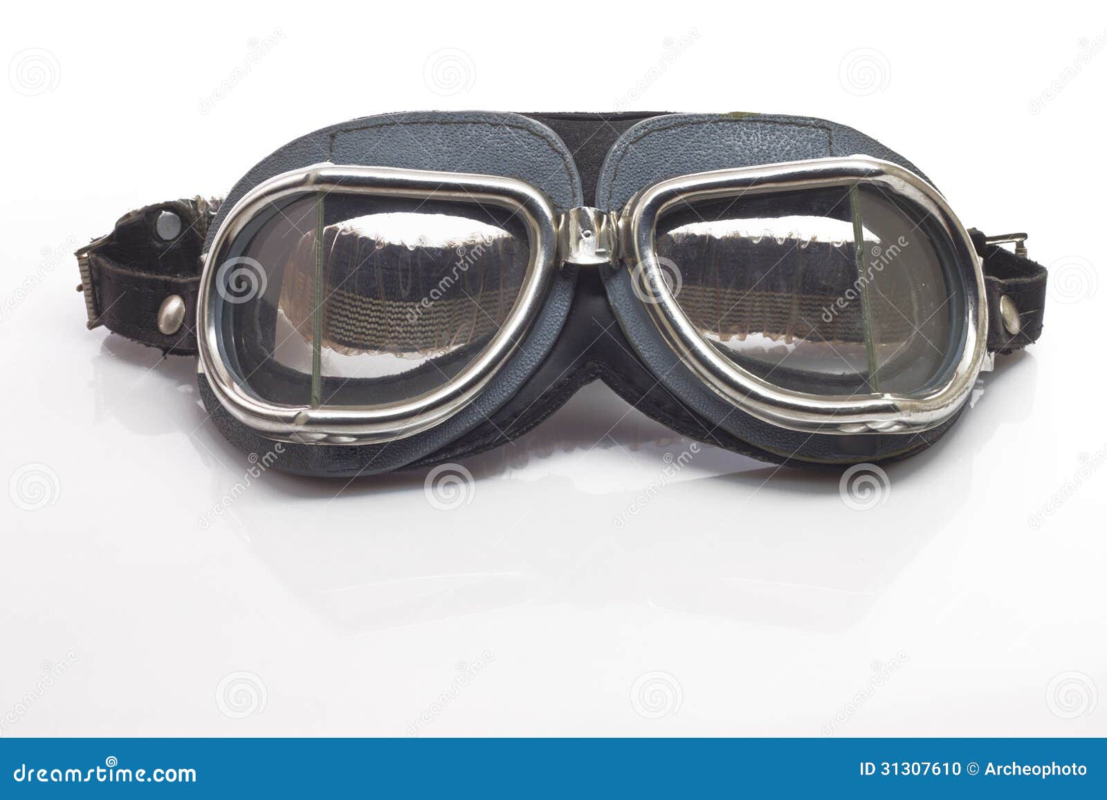 Antique motorcycle glasses stock photo. Image of vintage 31307610