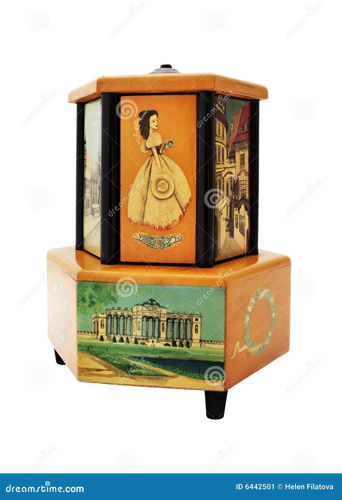 Antique Music Box stock image. Image of painting, singing 6442501