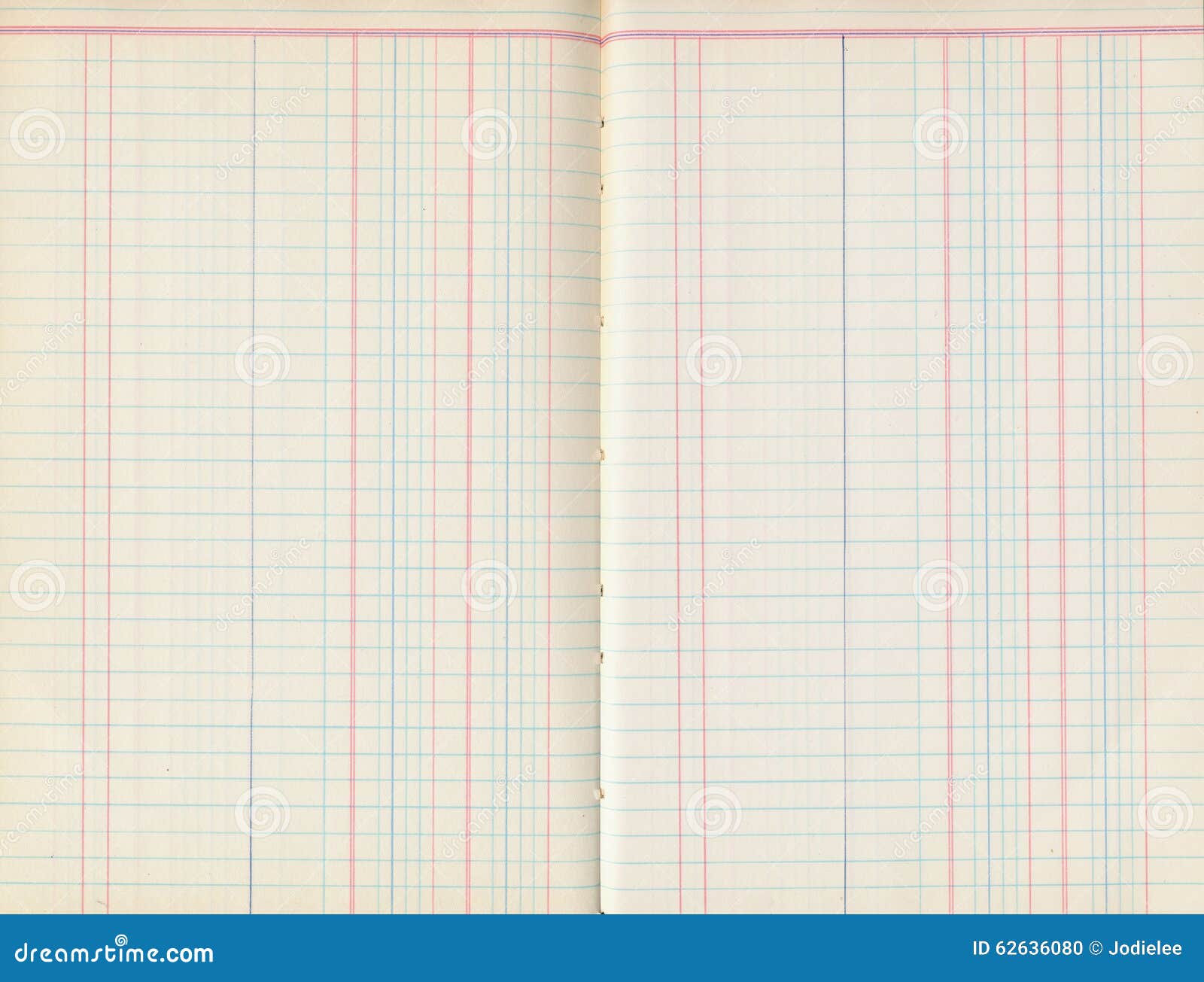 antique old ledger paper pad with lines