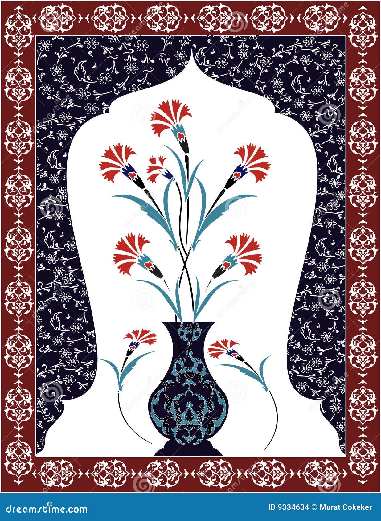 antique ottoman bouquet 