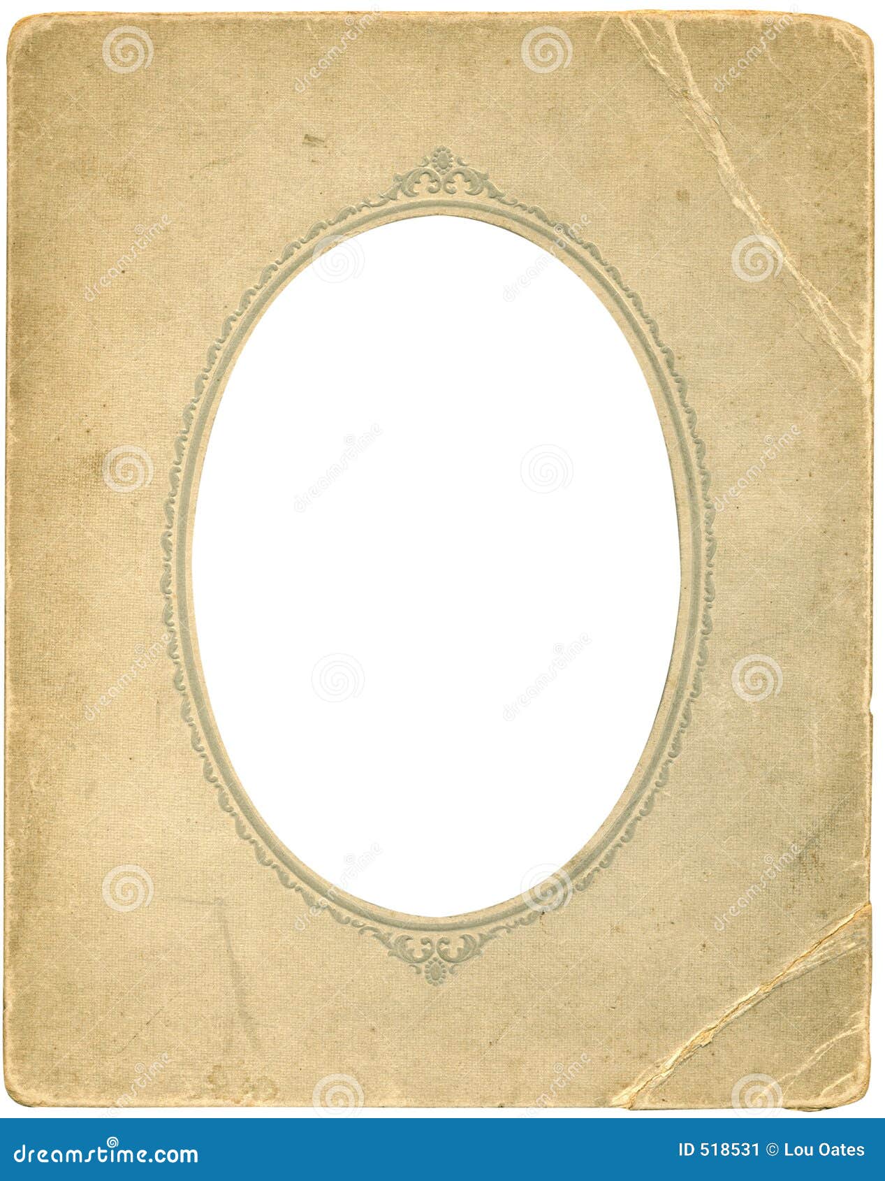 Antique Oval Frame Stock Image Image 518531