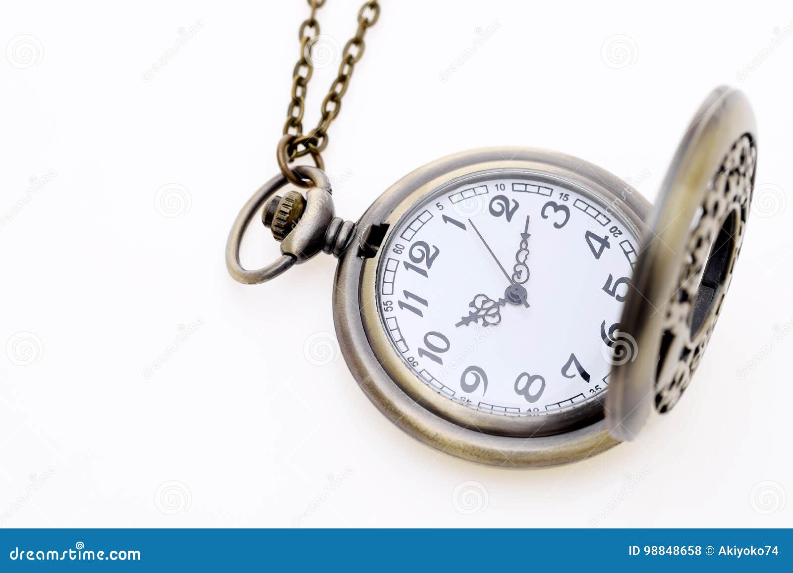 Antique Pocket Watch with Chain Stock Photo Image of isolated, clock