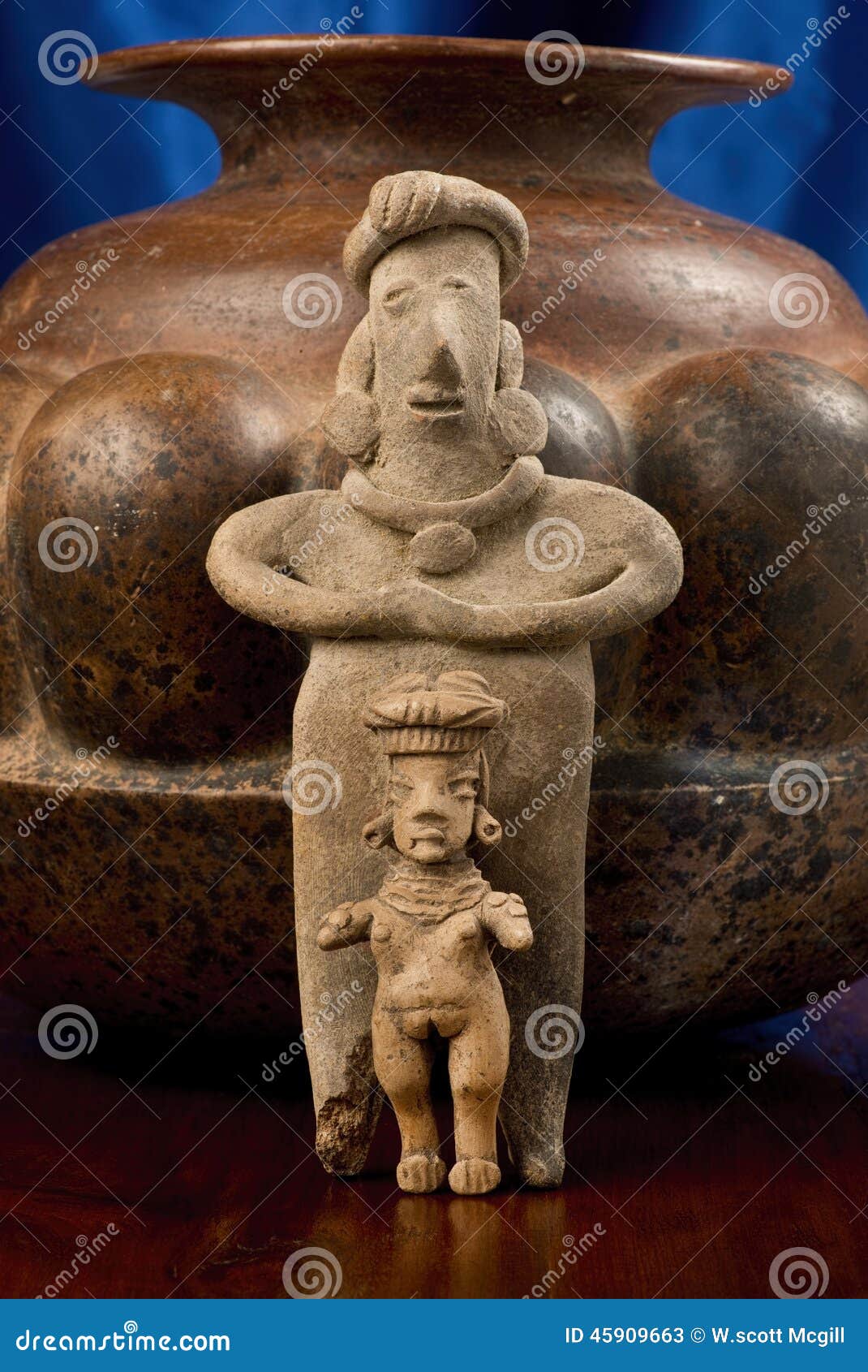 antique pre columbian female figures