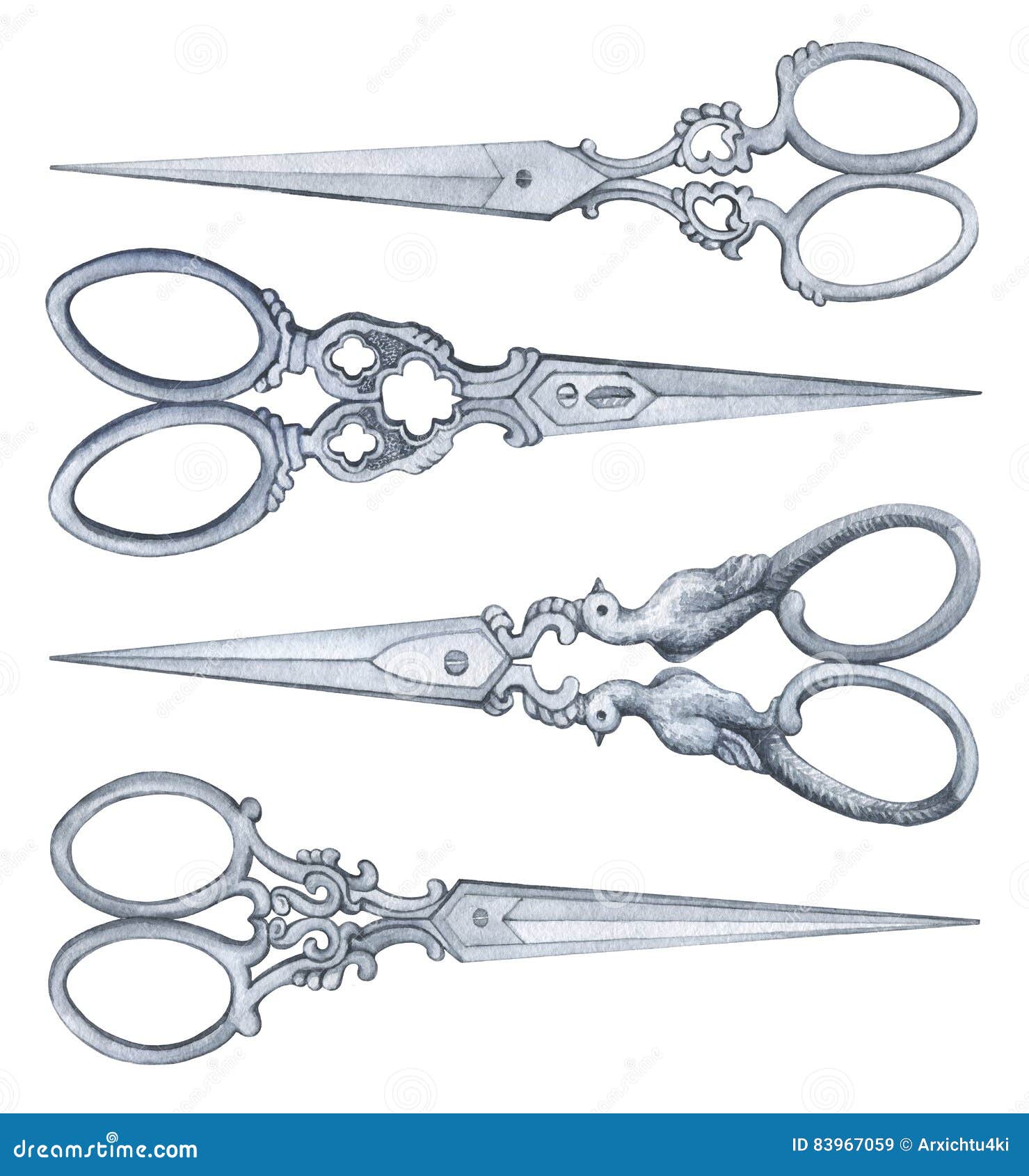 antique scissors - vintage accessory.