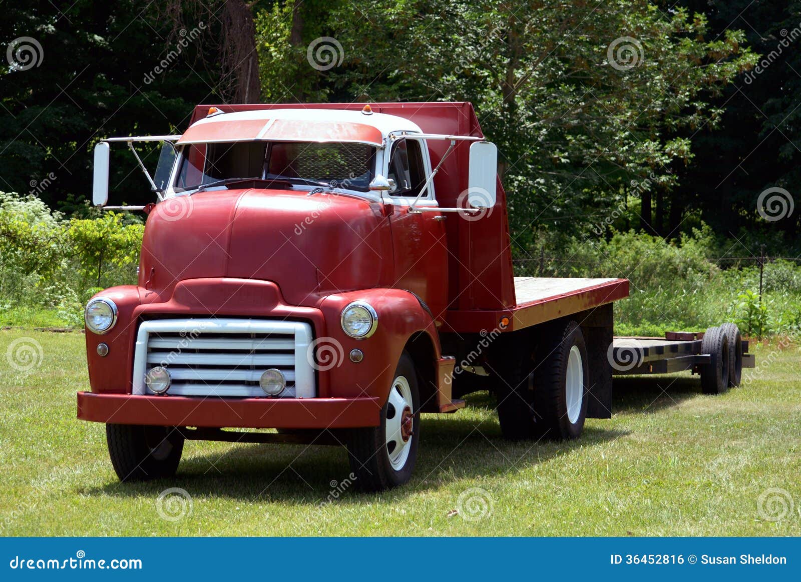 Antique semi truck stock photo. Image of retro, hobby  36452816