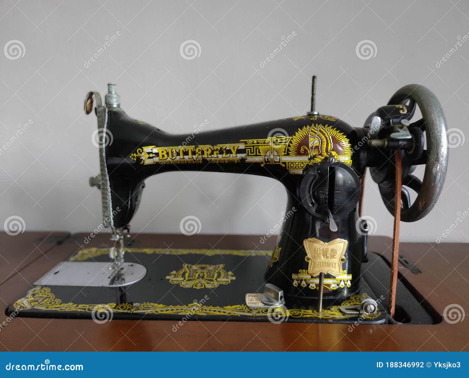 Antique Sewing Machine Unique , Classic and Functional Editorial