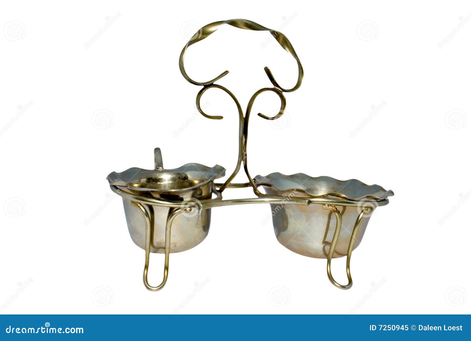 Antique Silver Jam and Cream Server Stock Image Image of reflective