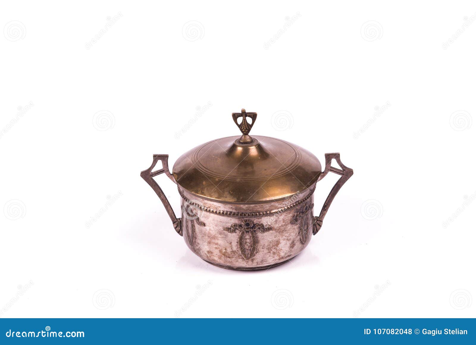 Antique silver sweets box stock photo. Image of french 107082048
