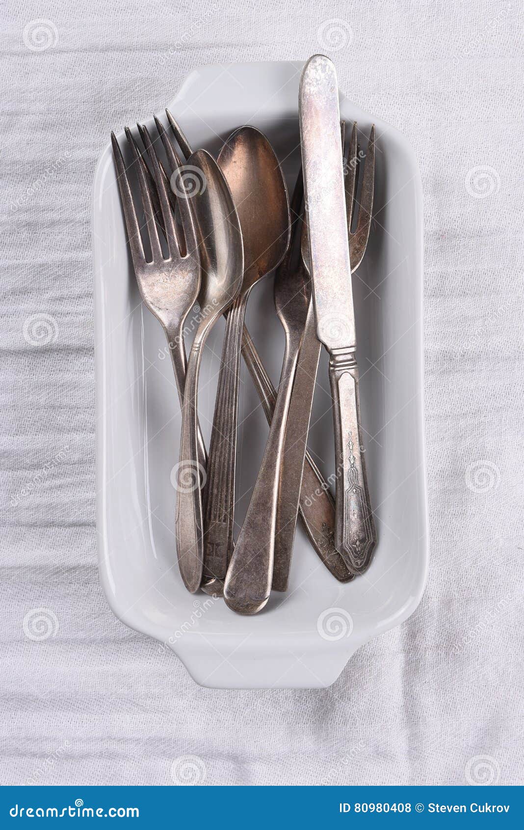 Antique Silverware stock photo. Image of silver, kitchen 80980408