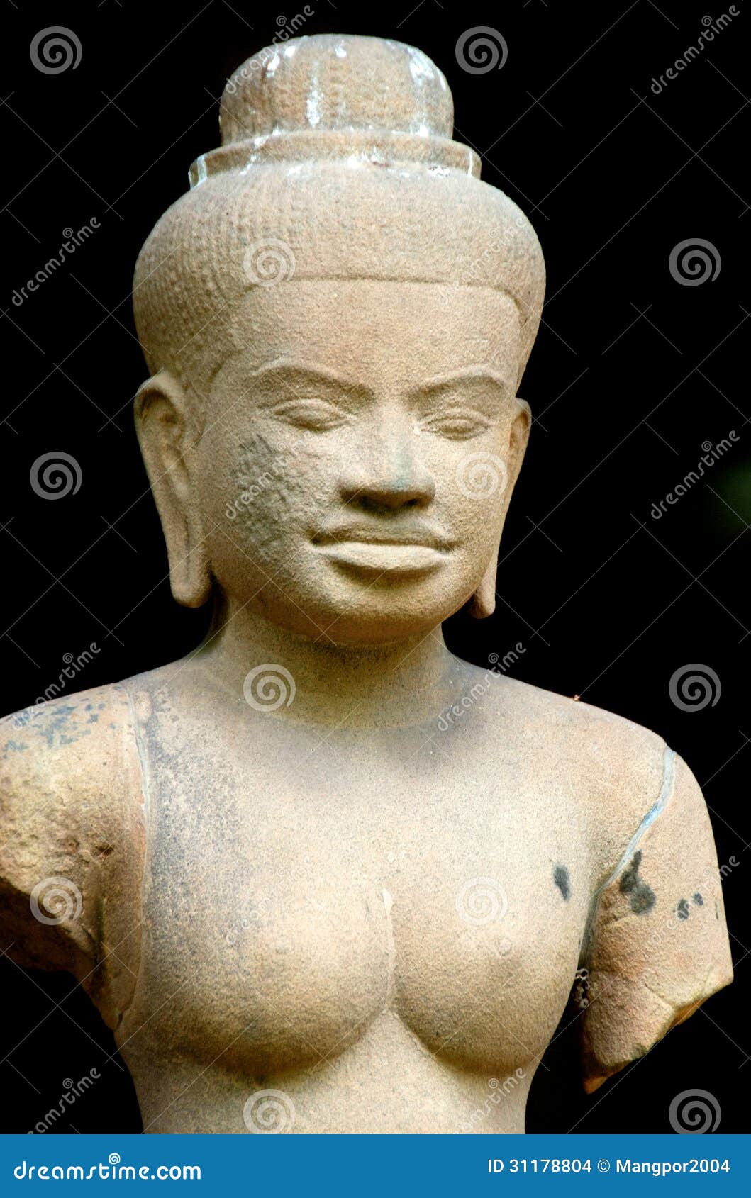 Antique Statue Closeup,Khmer Style. Stock Photo Image of refine