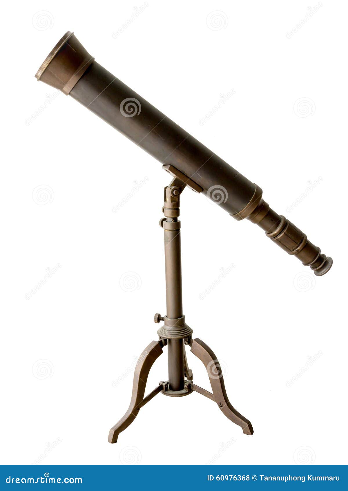 An antique telescope stock photo. Image of vintage, glass 60976368