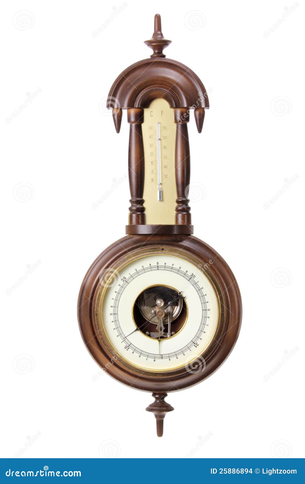 Antique Thermometer and Hygrometer Stock Photo Image of humidity