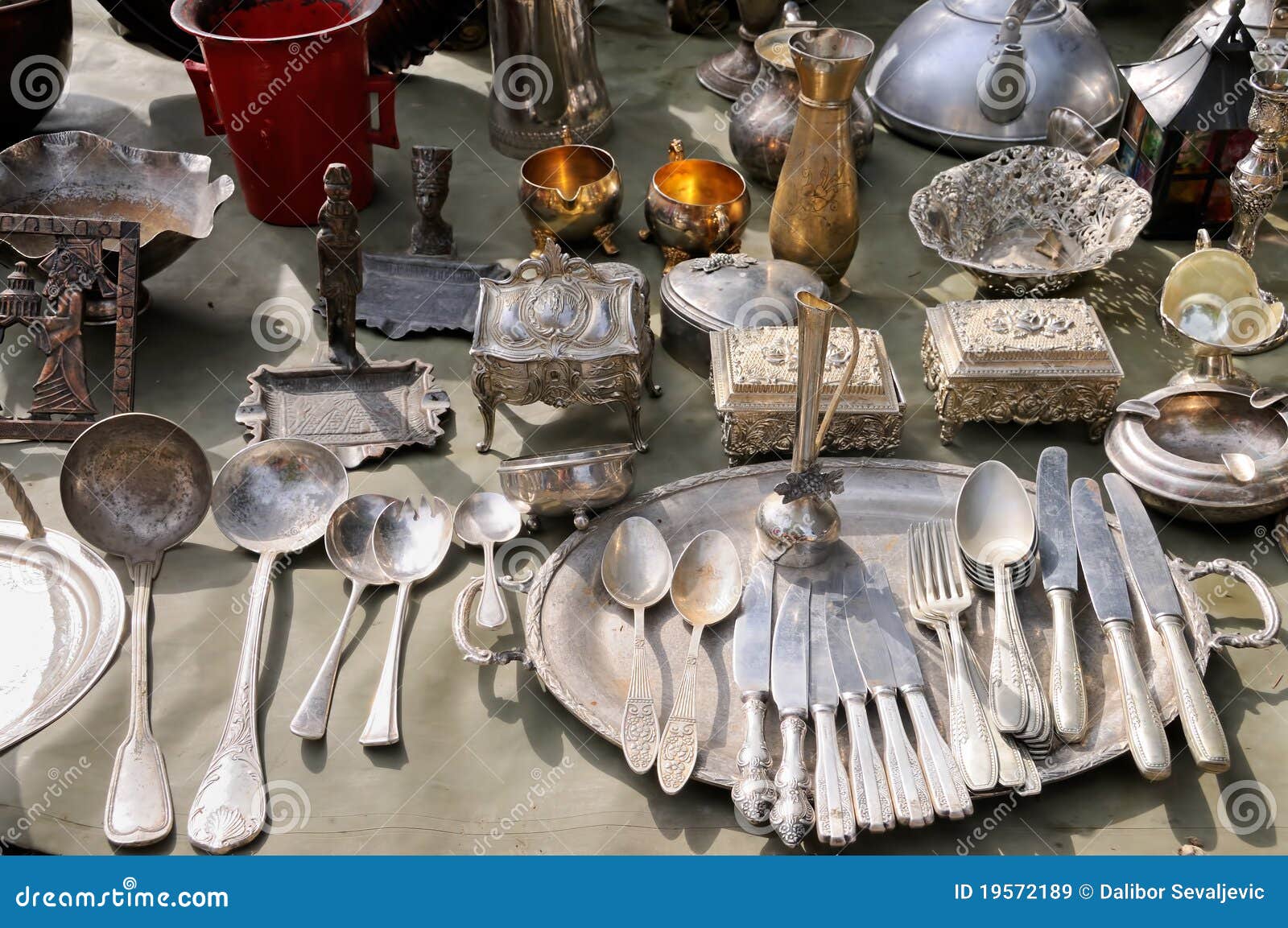 Antique things stock image. Image of metallic, iron, silverware 19572189