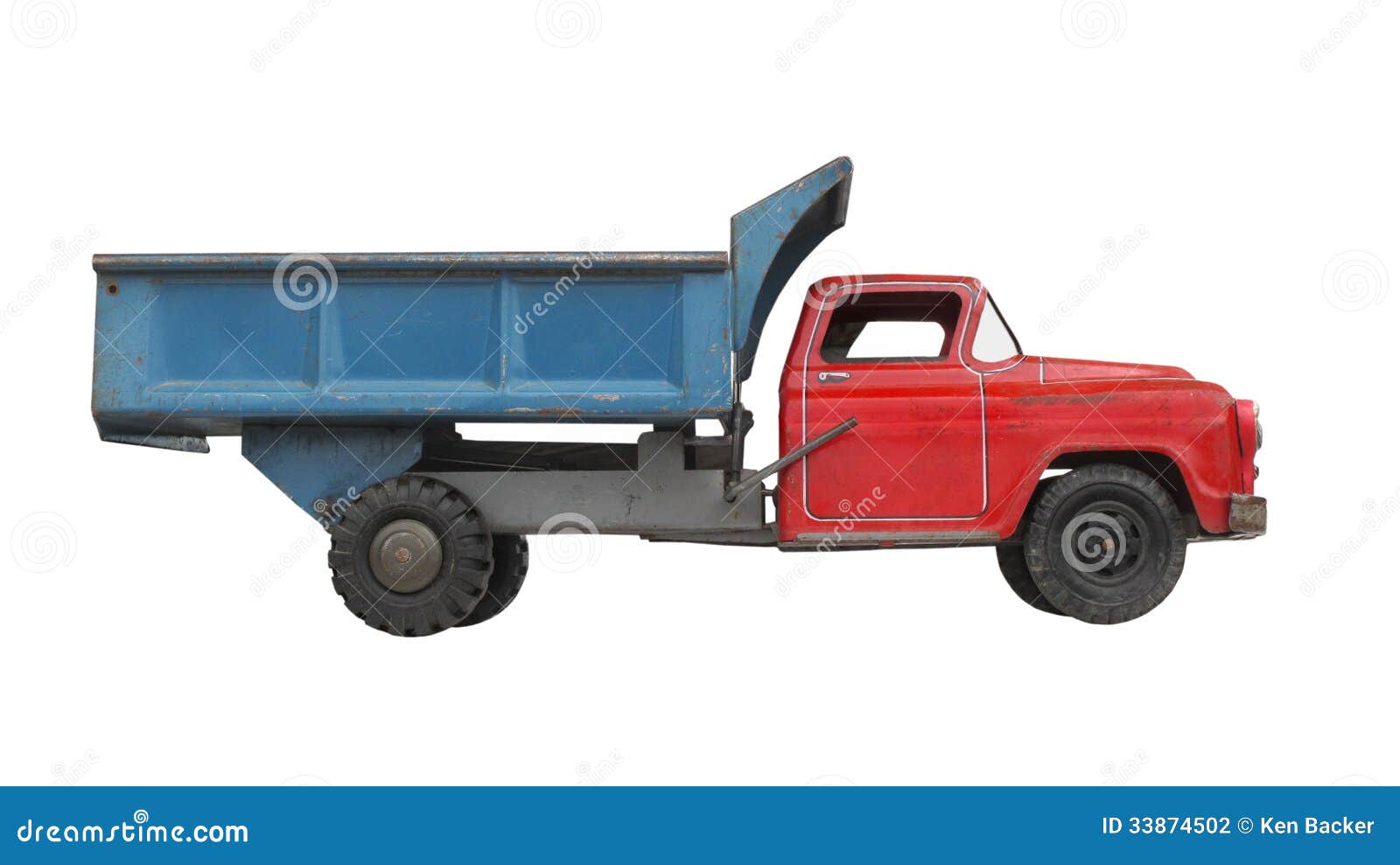 blue metal truck