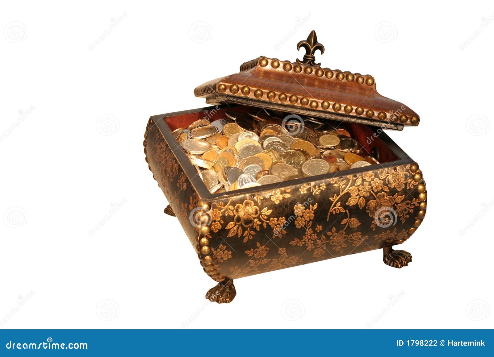 Antique Treasure Chest stock photo. Image of world, expensive 1798222