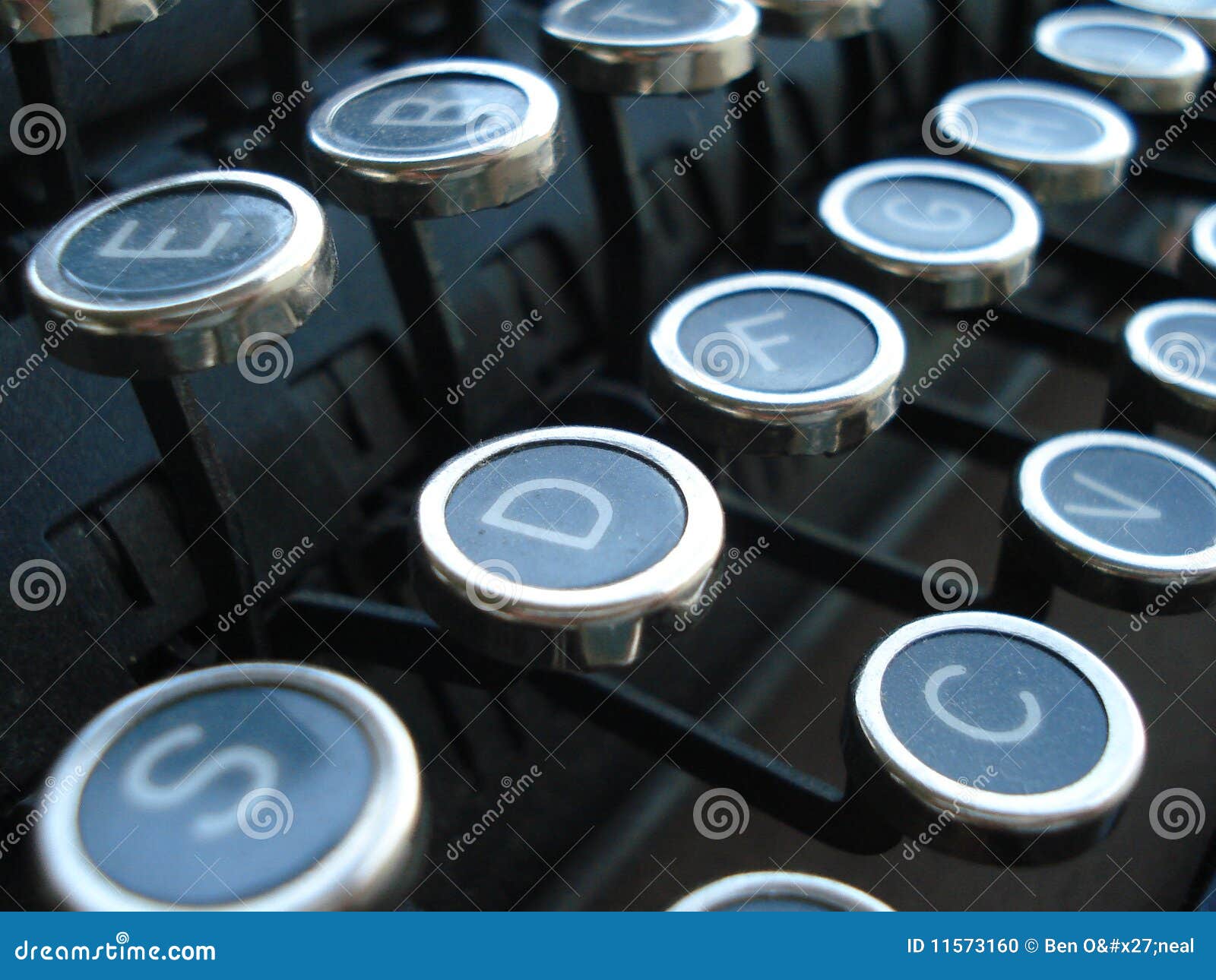 Antique Typewriter Keys stock photo. Image of background 11573160