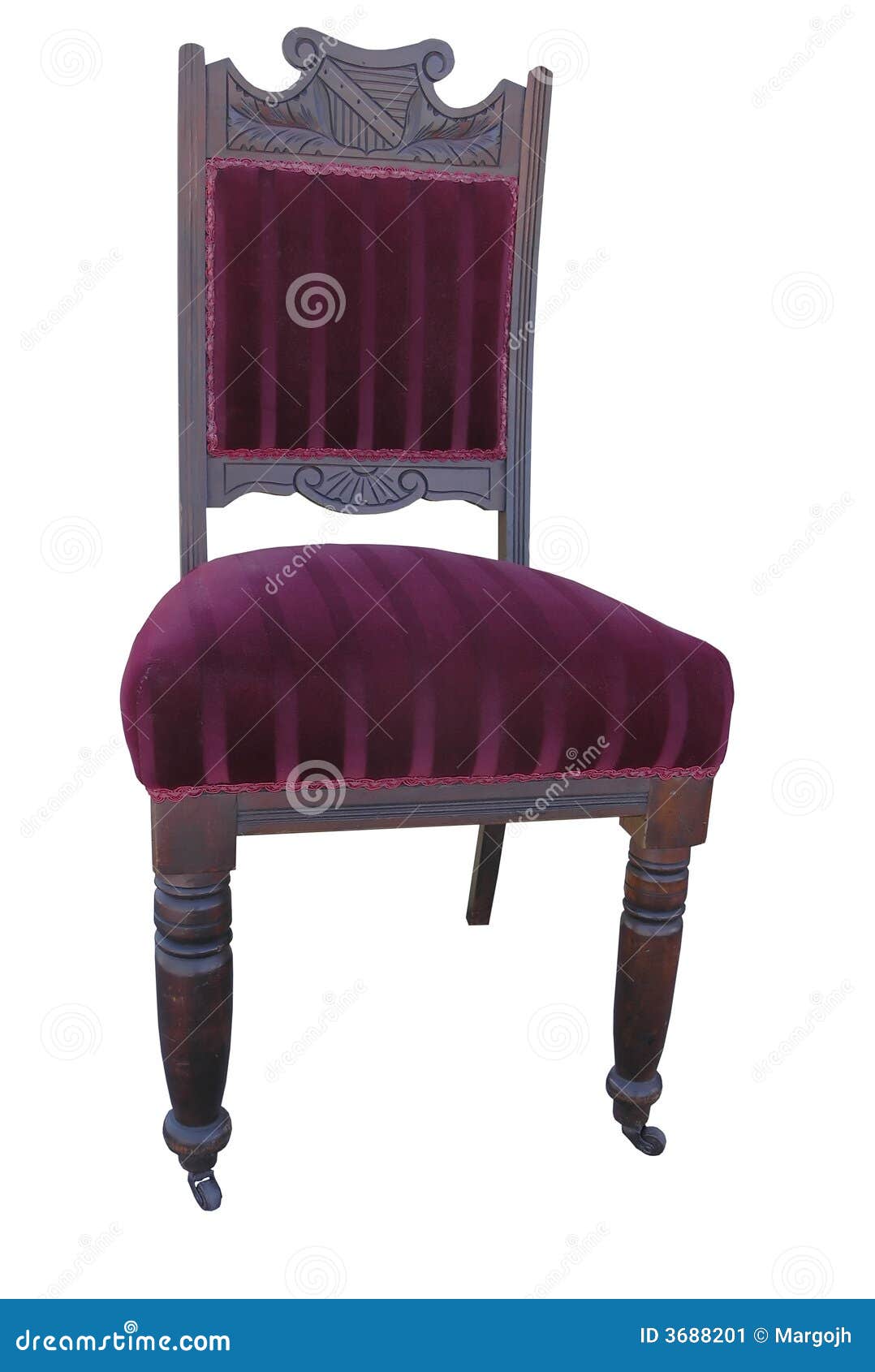 Antique Velvet Chair stock image. Image of elegance, craft 3688201