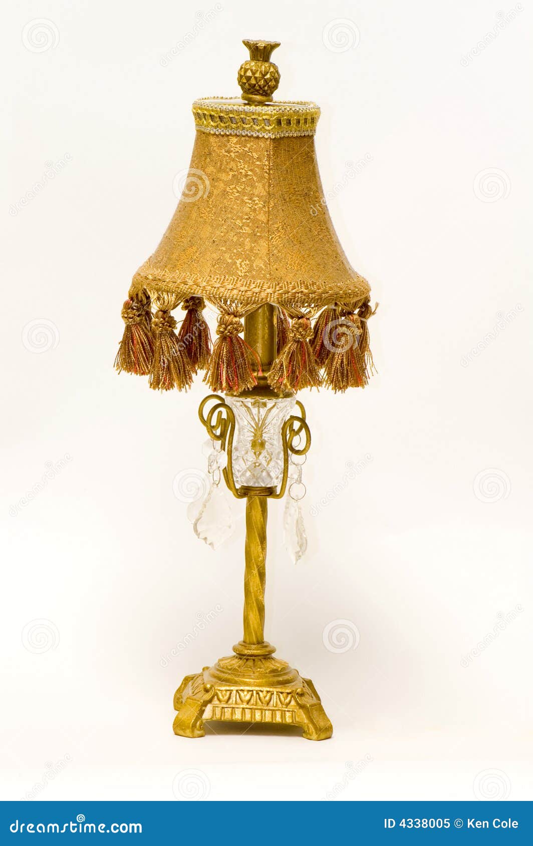 Antique Victorian Desk Lamp Stock Image Image Of Tassels Golden