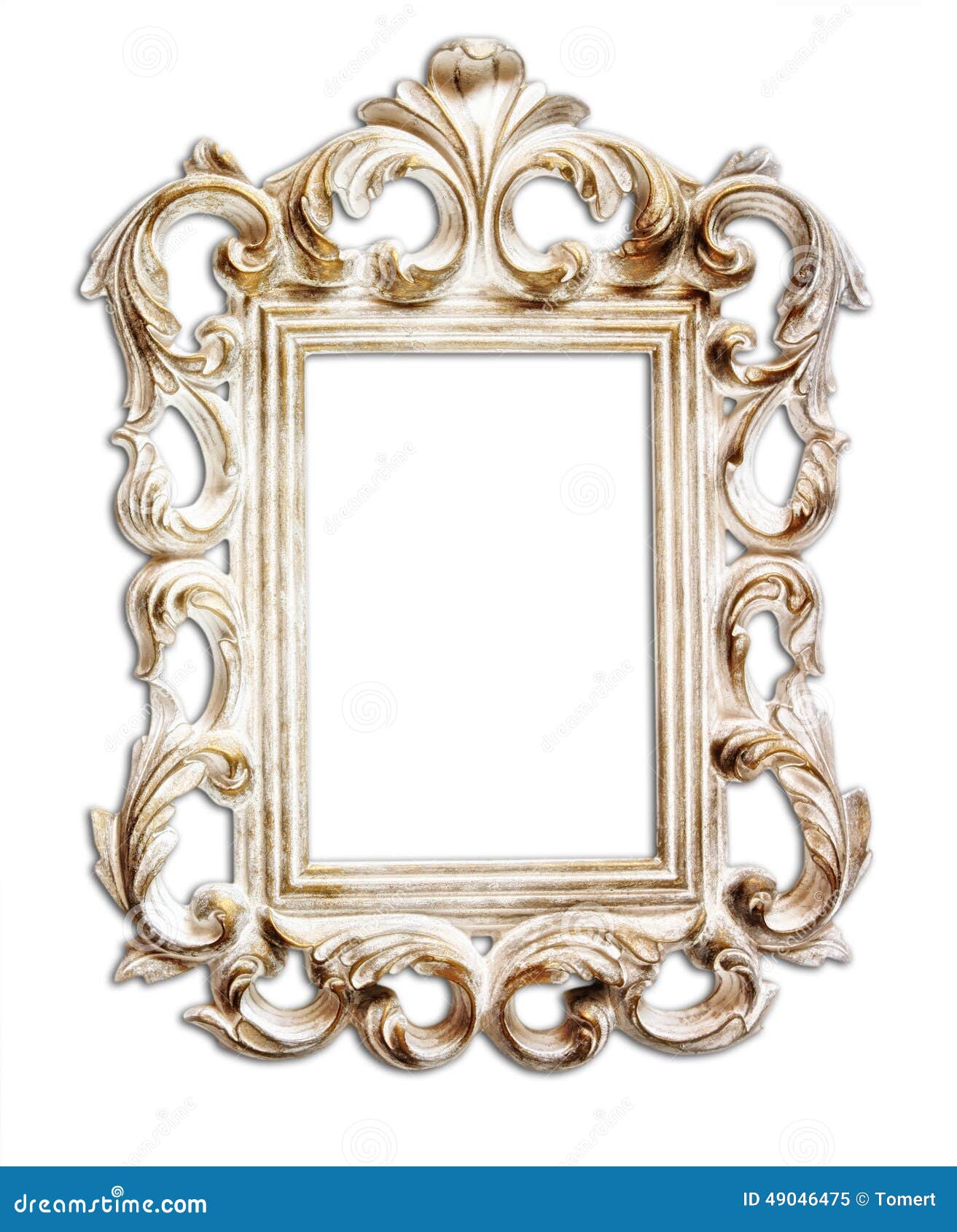 Antique Victorian Style Frame. Isolated on White Stock Image Image of